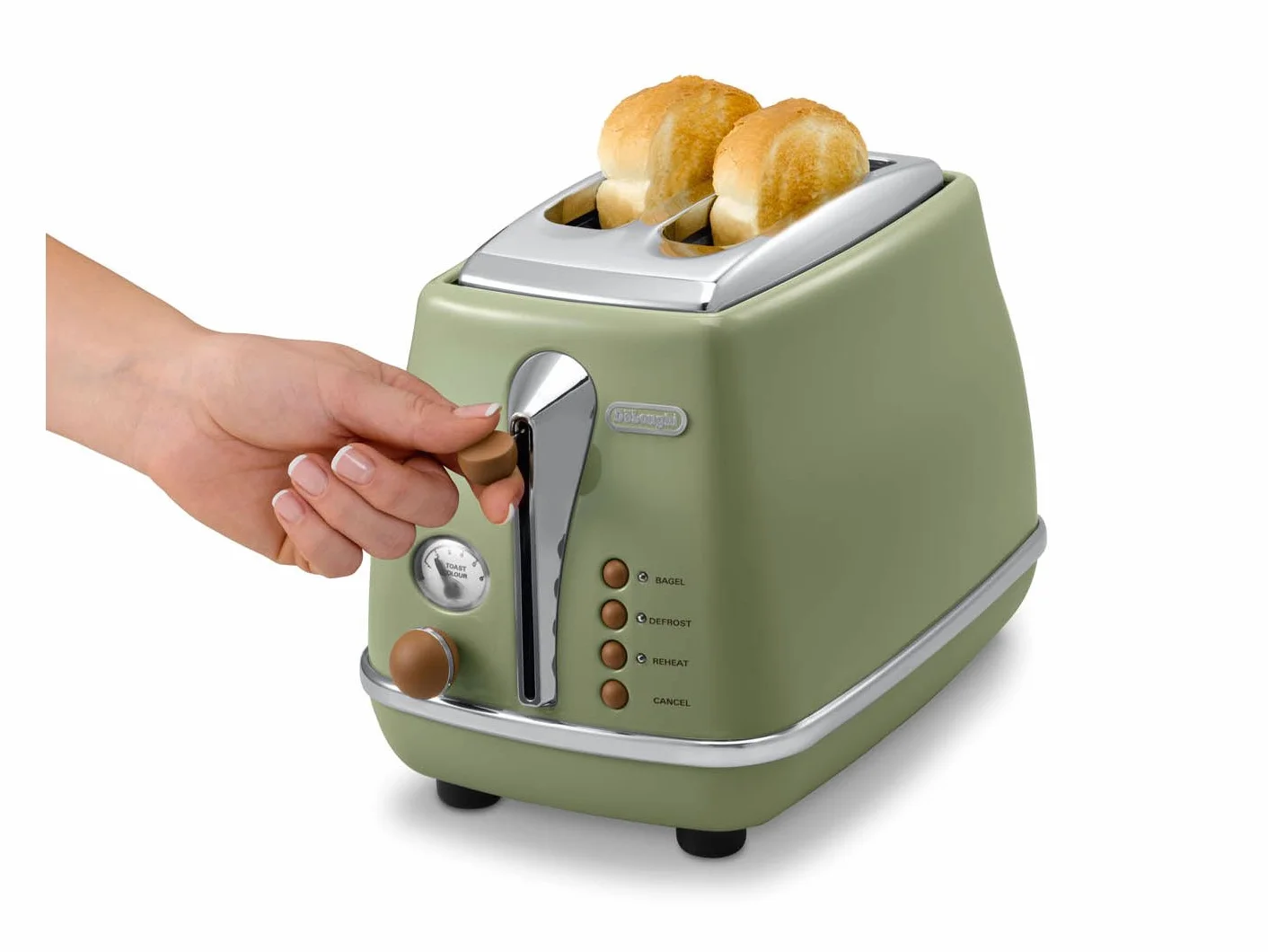 De'Longhi CTOV 2103.GR Icona Vintage toster, zielony