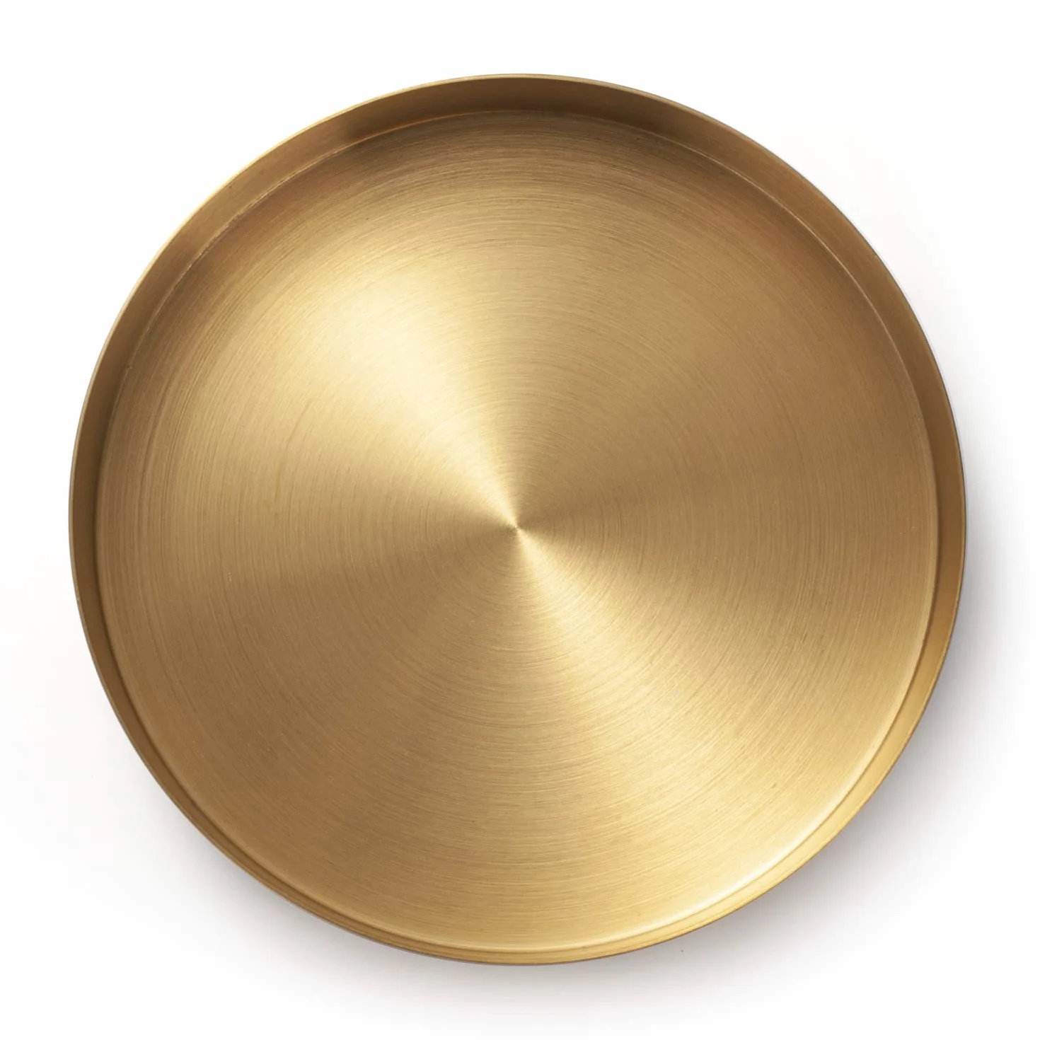 Okrągła taca ze stali nierdzewnej, taca do serwowania w kolorze złotym, organizer na biżuterię i makijaż/talerz na świece, złoty (14 cm)