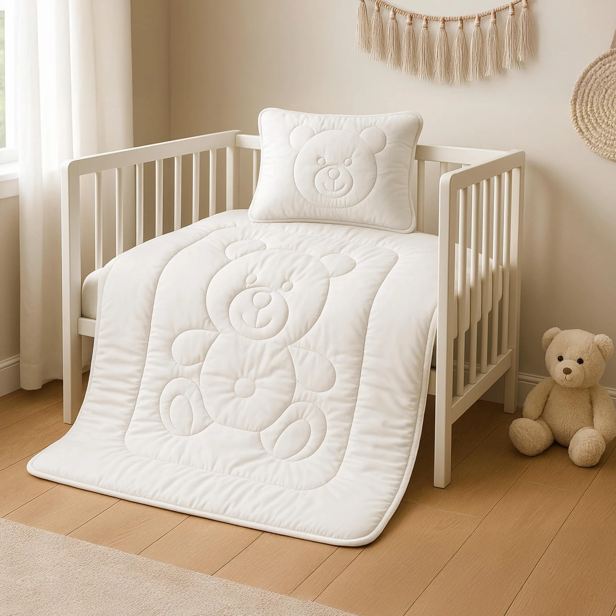 Totsy Baby Kołdra i poduszka dziecięca 100 x 135 cm, komplet pościeli dziecięcej z poszewką na kołdrę z mikrofibry i poduszką 40 x 60 cm, idealna do łóżeczka dziecięcego Miękka i oddychająca