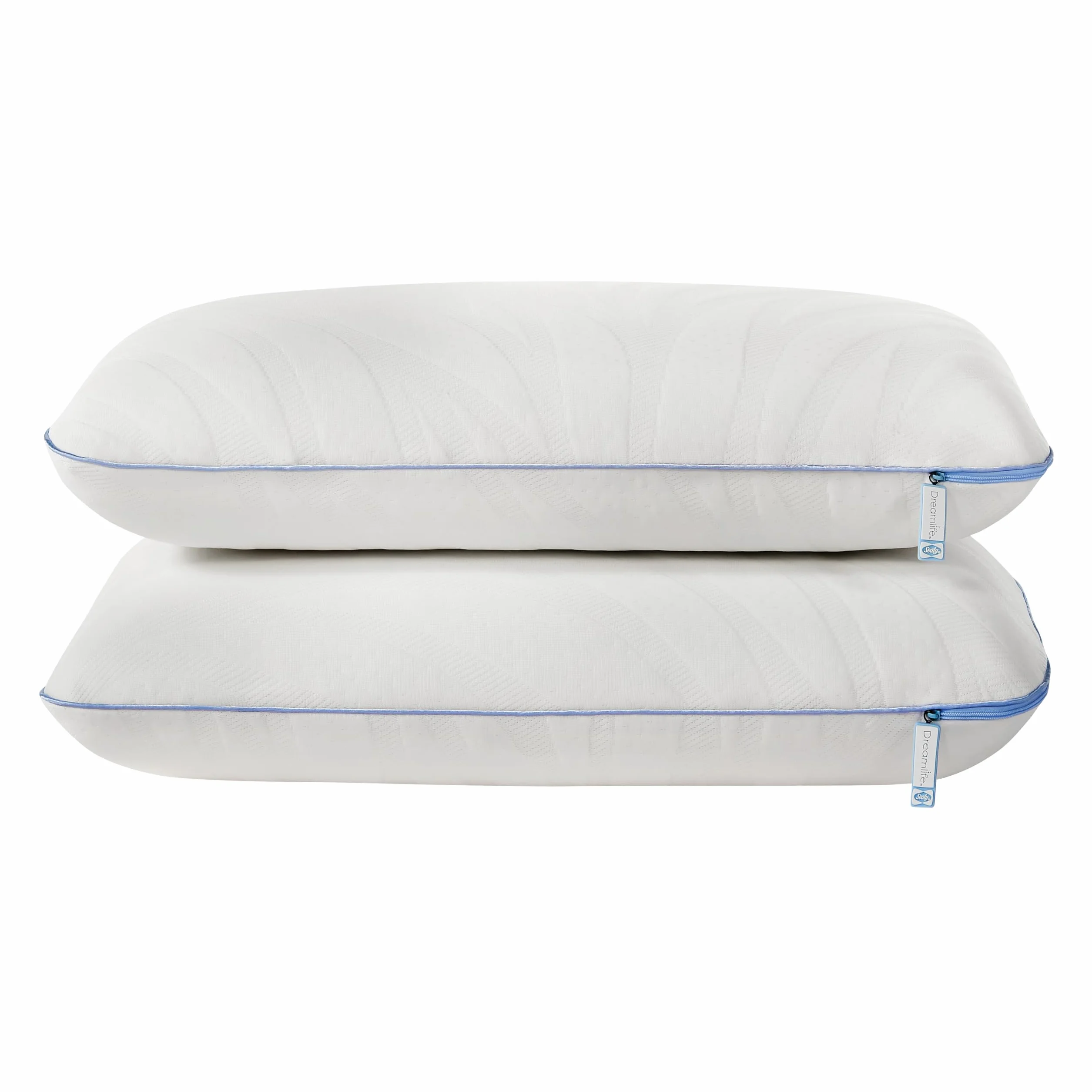 Sealy Dreamlife Memory Foam poduszka dwupak, Queen (standard USA), biała, 2 sztuki