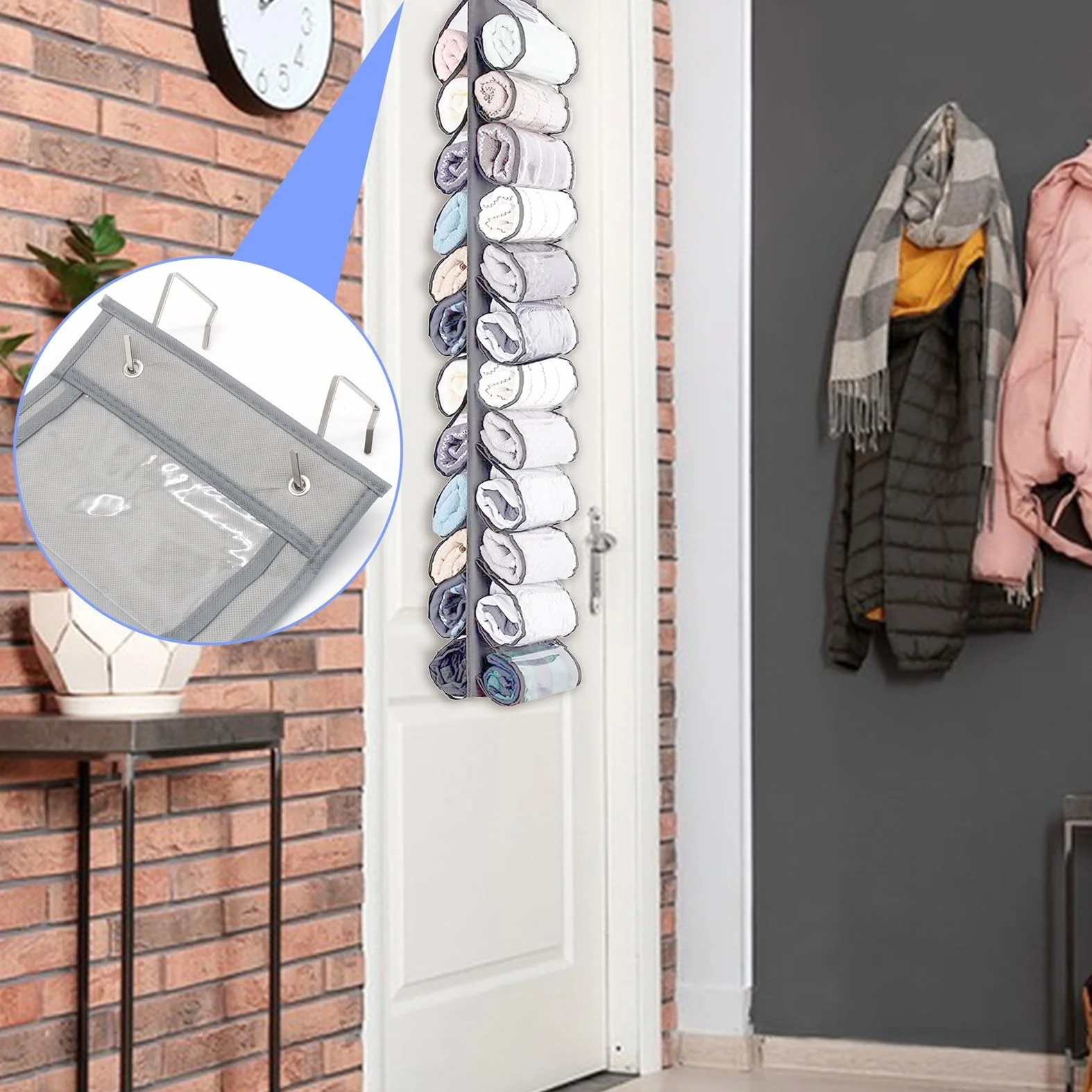 Organizer na legginsy do jogi, uchwyt na rolkę, 24 rolki