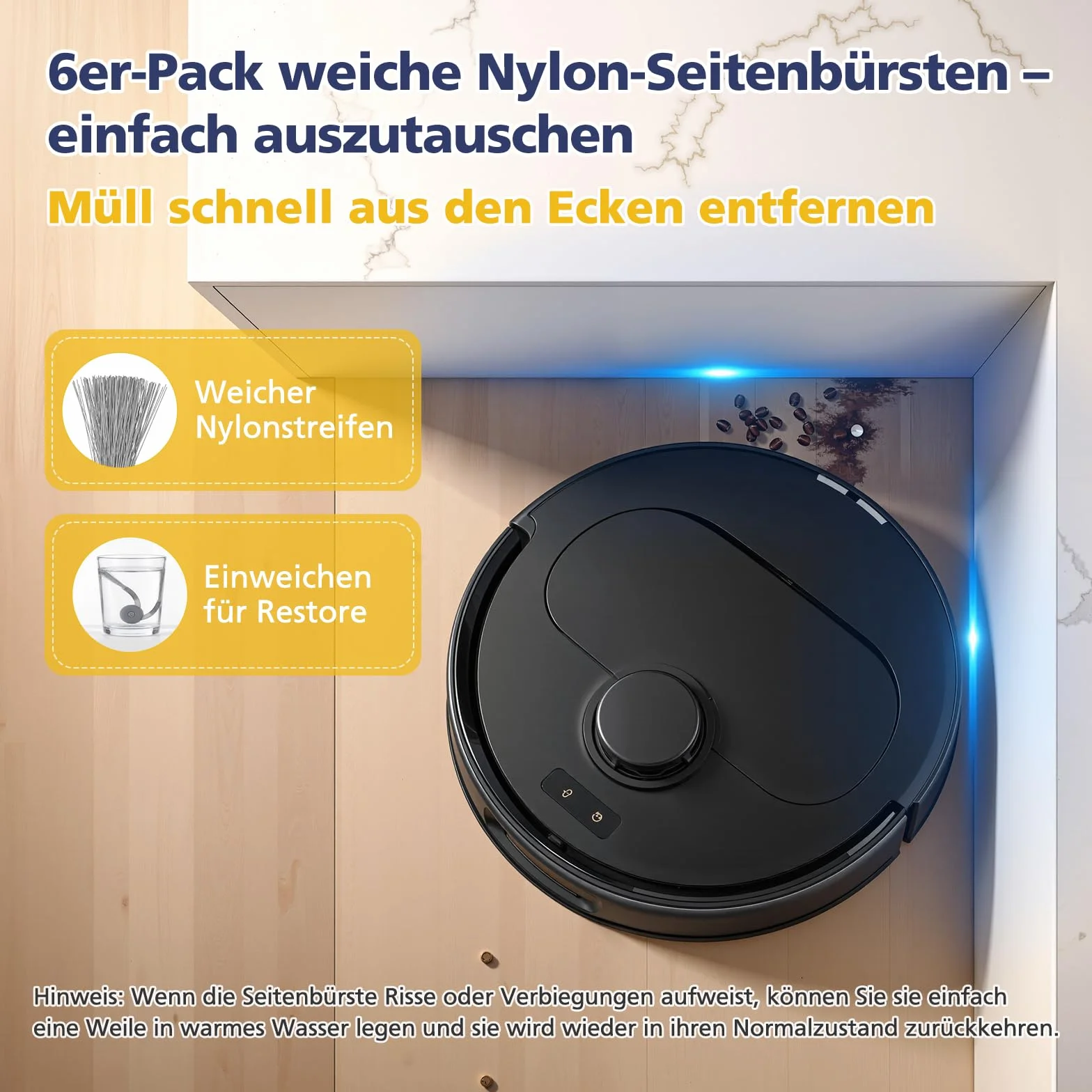 26 sztuk akcesoriów QV 35A do odkurzaczy robotów Roborock QV 35A/QV 35S / QR598 / QR798, 2 główne szczotki, 6 nakładek do nacierania, 6 worków na kurz, 4 filtry HEPA, 6 szczotek bocznych, 1 szczotka