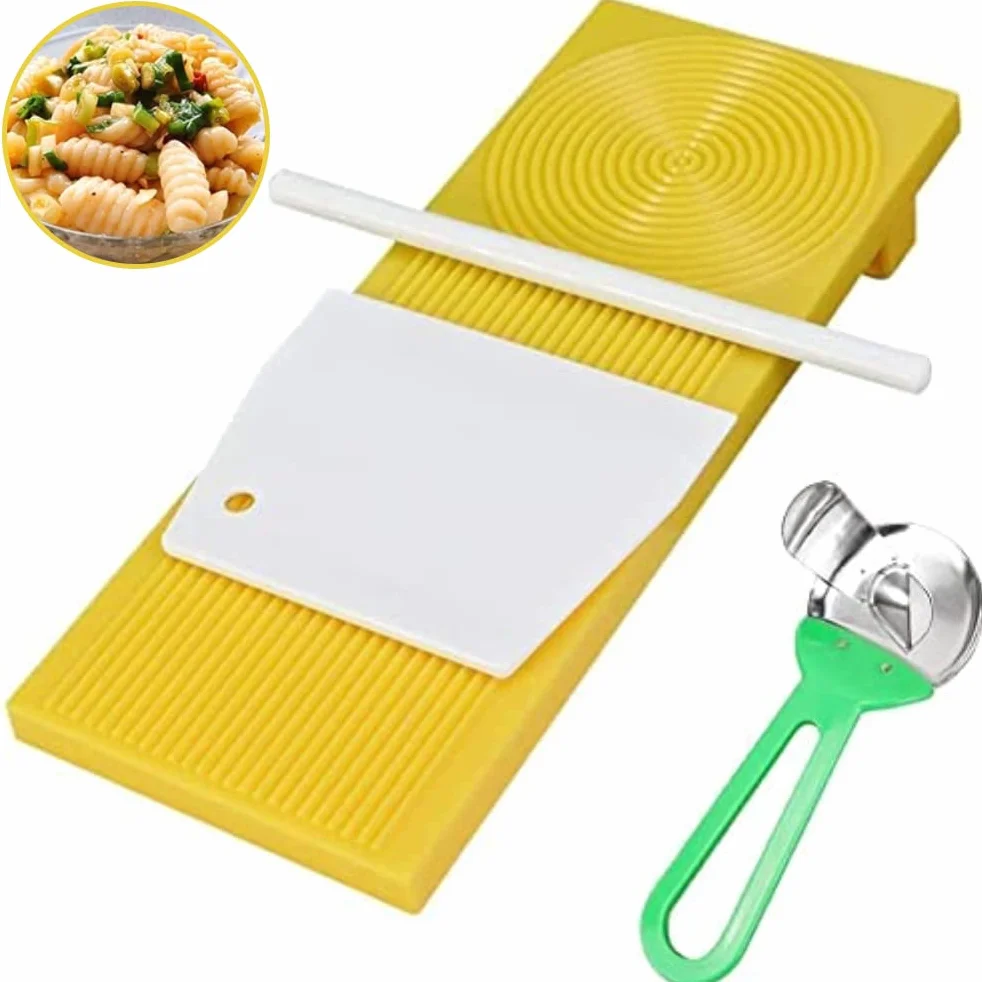 Forma do makaronu, plastikowe deski gnocchi do robienia makaronu i gnocchi Maker nóż do wałka do ciasta ręczne narzędzie kuchenne Suplement diety Formy
