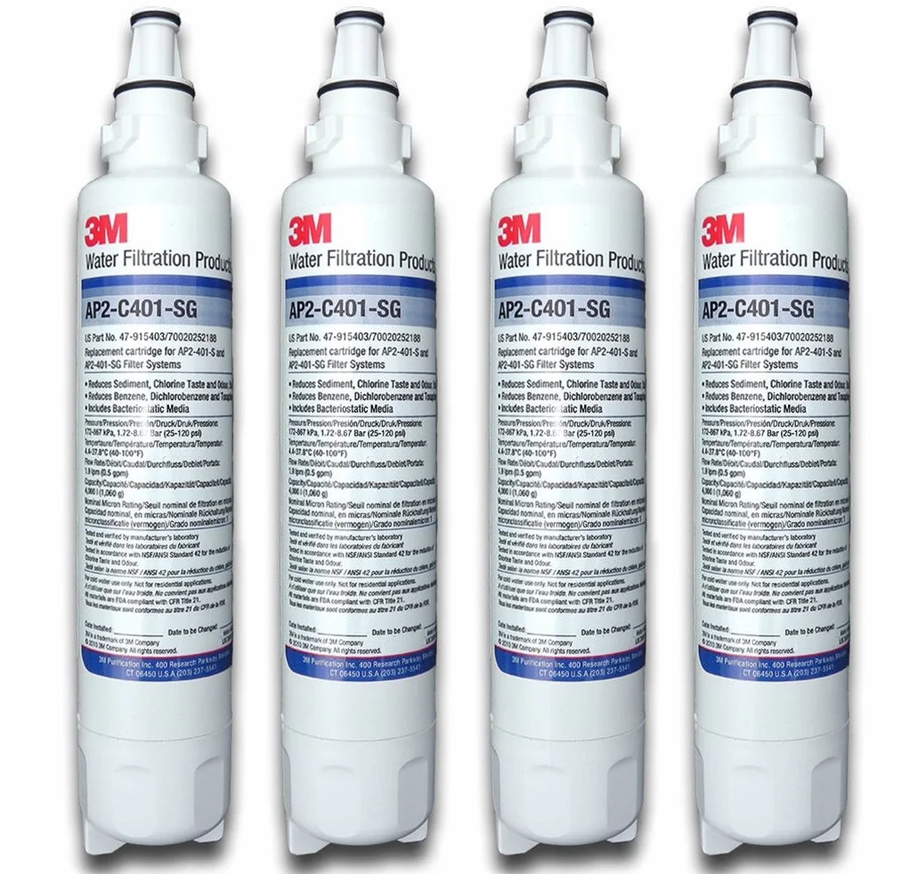 Lincat - Oryginalne zapasowe filtry do wody 3M AP2-C401SG do podgrzewacza wody Lincat EB3F, 4 sztuki