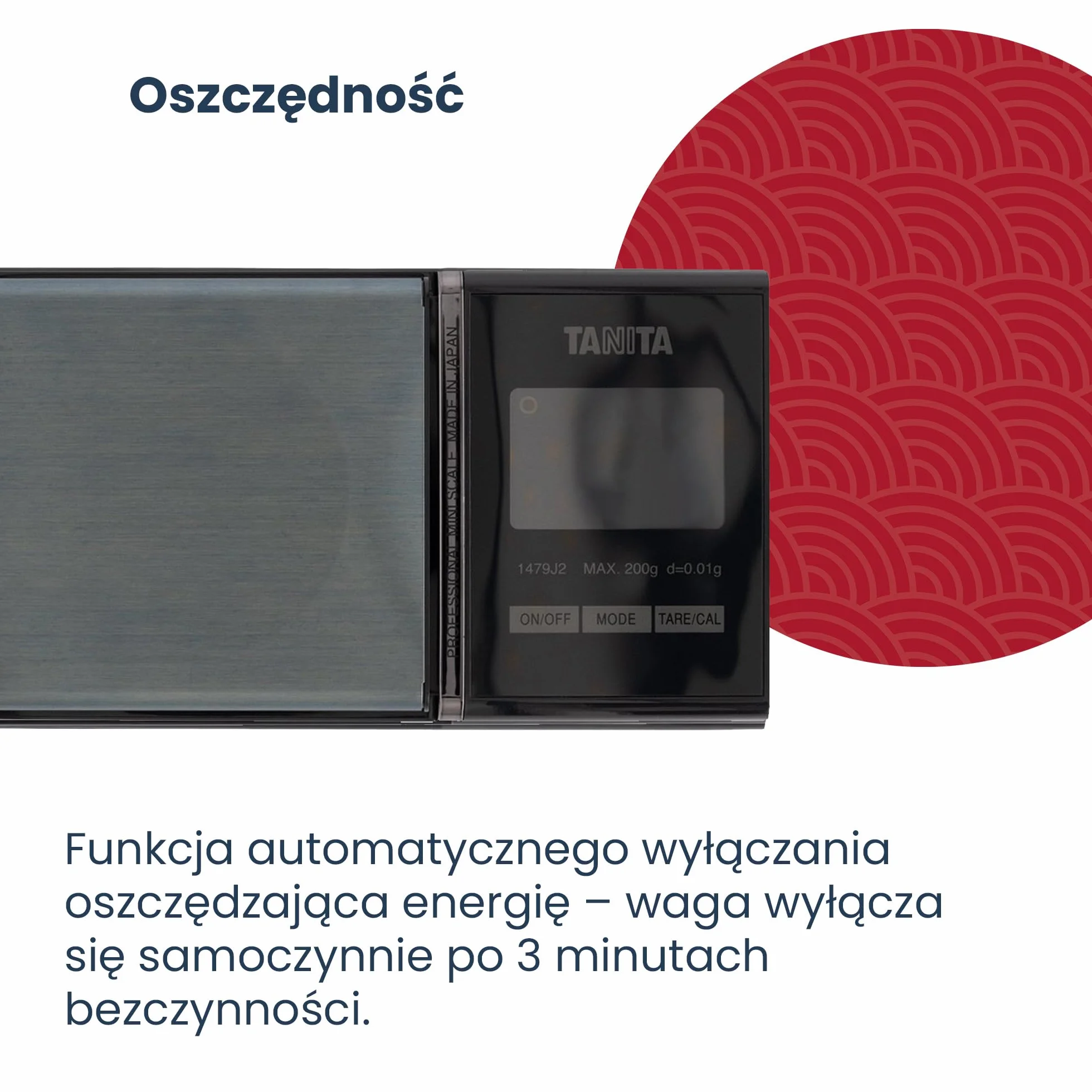 TANITA 1479J2 Profesjonalna precyzyjna waga cyfrowa - kompaktowa - łatwa i przenośna - pojemność: 200 g. Dokładność 0,01 g - Do kuchni, kawy i precyzyjnych prac
