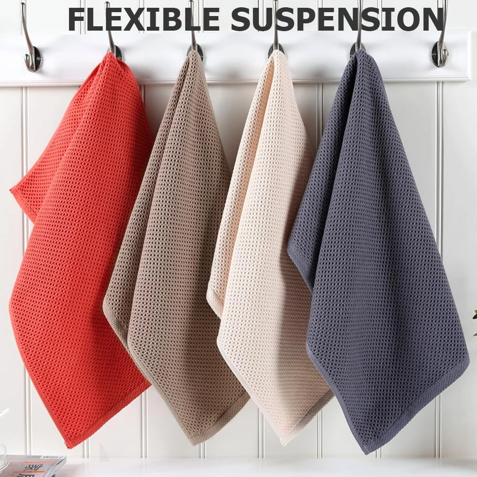 Kuchenny ręcznik do herbaty waflowy - czarny x 1 jasnoróżowy x 1 jasnoczerwony x 1 ciemnoszary x 1 beżowy x 1 jasnobrązowy x 1 30 x 30 6 szt
