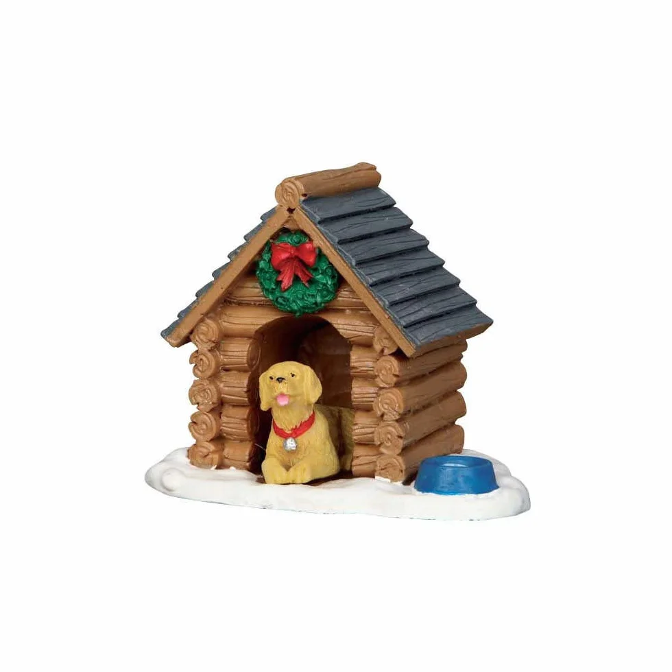 Lemax 54943 Vail Village Akcesoria: domek dla psów z bali
