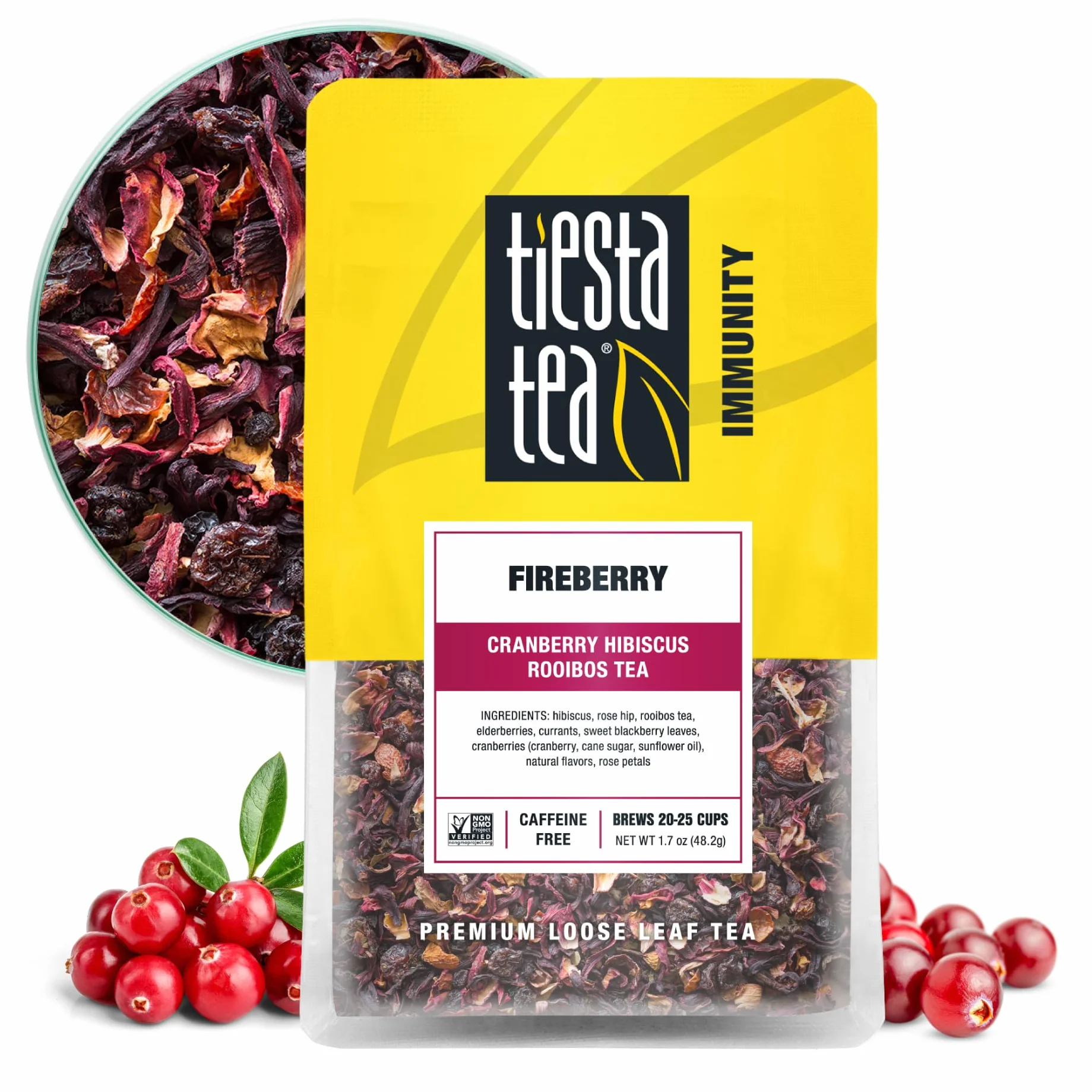 Tiesta Tea Immunity Rooibos Tea, Fireberry, 1,7 uncji Tiesta Tea