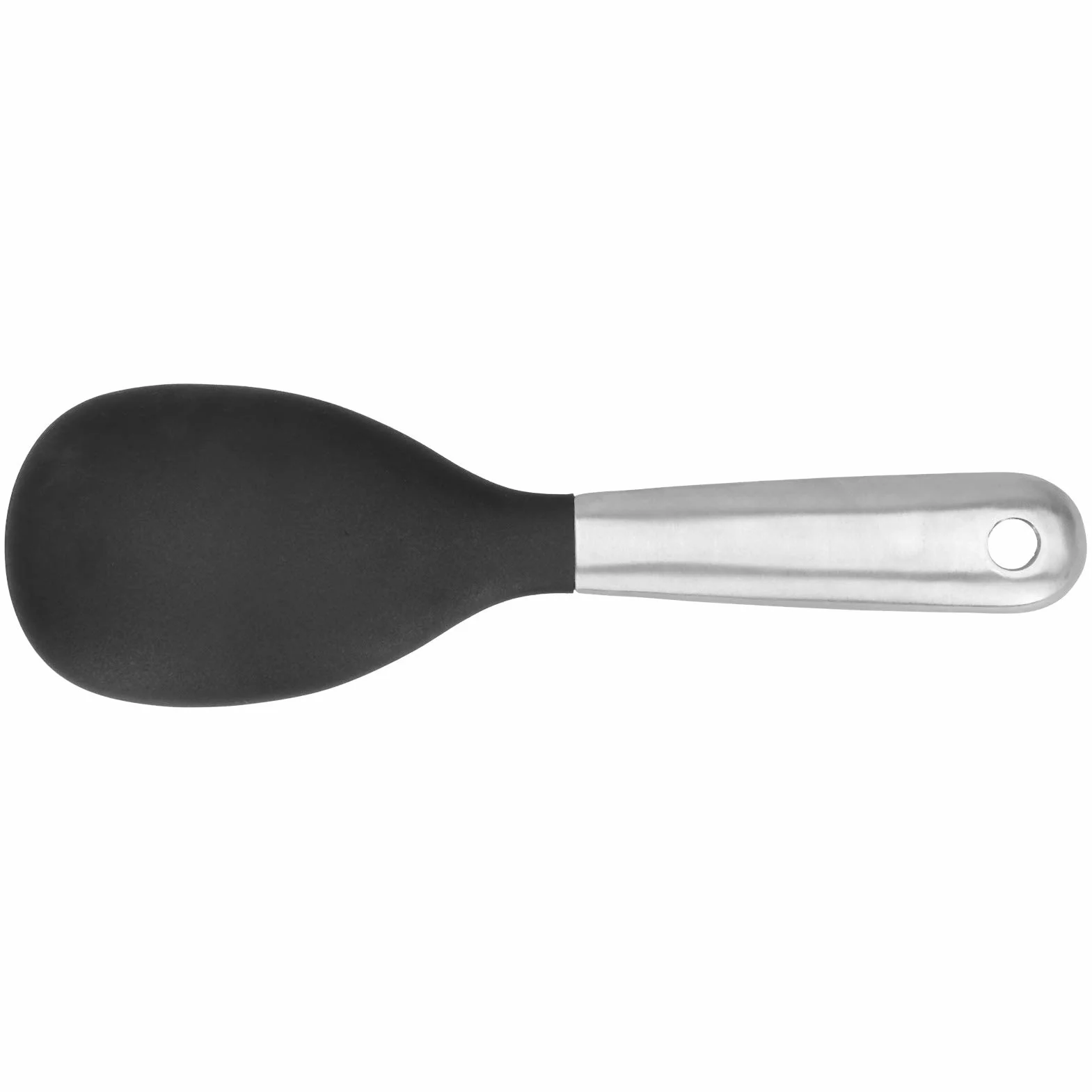 Łyżka do Ryżu, Stal Nierdzewna Łyżka do Serwowania Ryżu Silikonowego Nieprzywierająca Łyżka do Ryżu z Otworem do Zawieszania Żaroodporna Łyżka do Gotowania Ryżu do Domu Restauracji