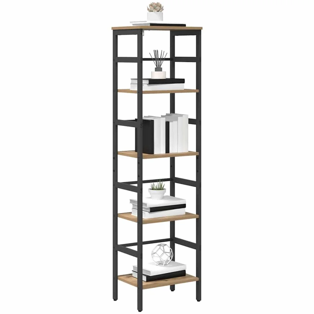 vidaXL Półka na książki 4 poziomy 40 x 29,5 x 149 cm Dąb rzemieślniczy