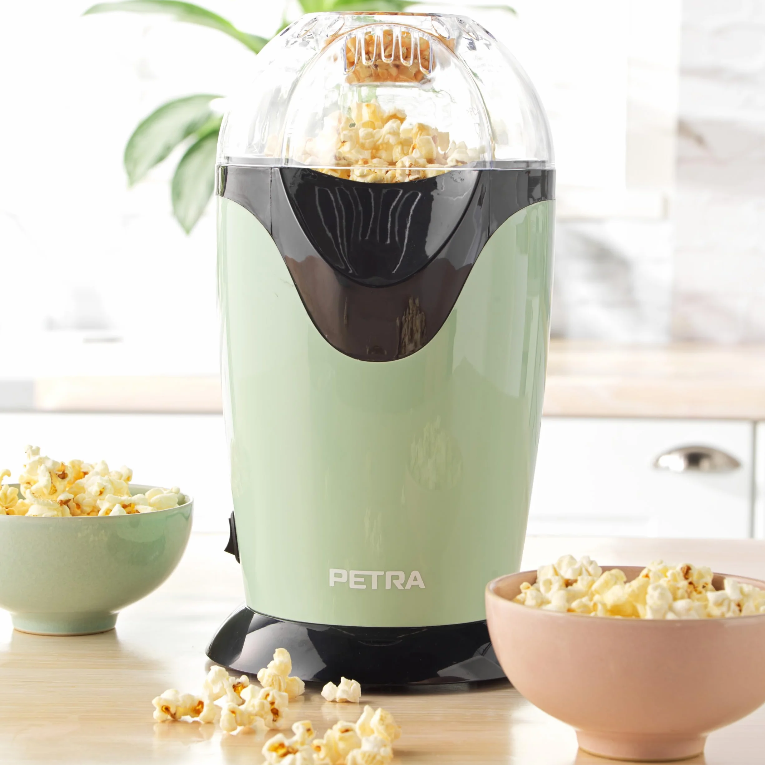 Petra PT0493GRVDEEU7 Elektryczna maszynka do popcornu 1200 W, bez oleju, zielona