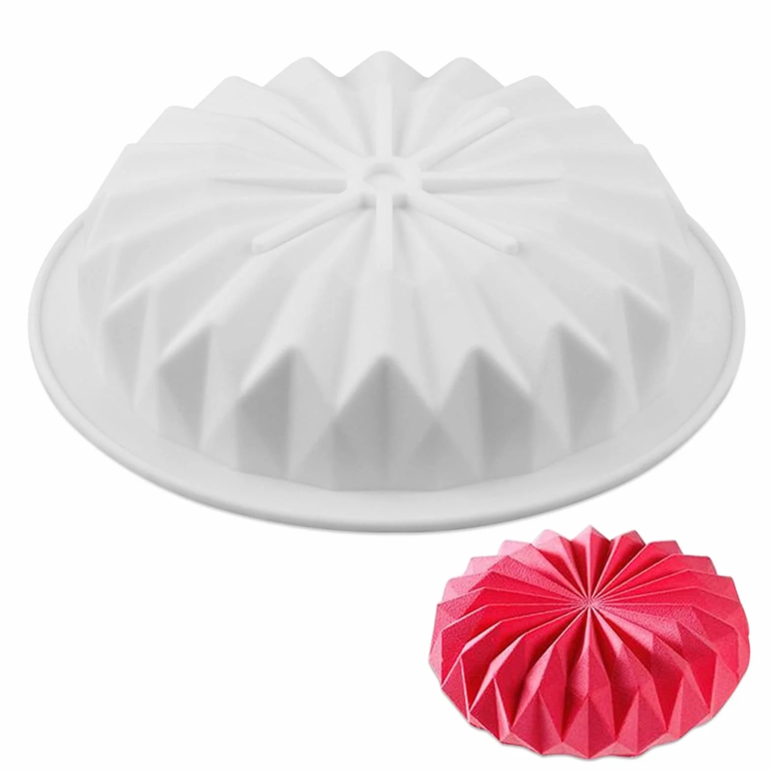 Silikonowa forma do ciast w kształcie diamentu 3D do pączków lodu galaretka z pianki topiącej 3D nieprzywierająca profesjonalna silikonowa forma do pieczenia chleba wielokrotnego użytku