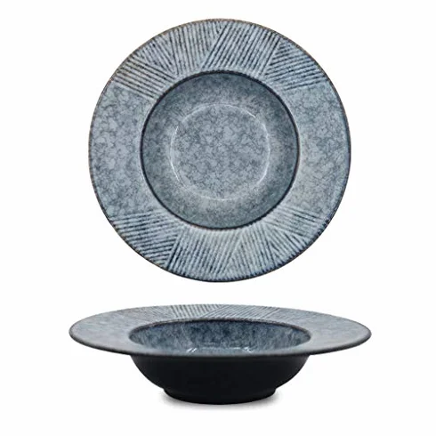 Kreatywny ceramiczny talerz do zupy, gruba konstrukcja do zachodniej zastawy stołowej, idealny do restauracji i dań z makaronem