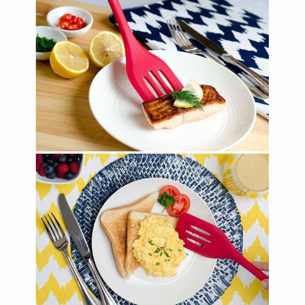 2 zestaw 10 szt. zestaw przyborów kuchennych silikonowa łyżka pieczenie gotowanie pieczenie narzędzie czerwone