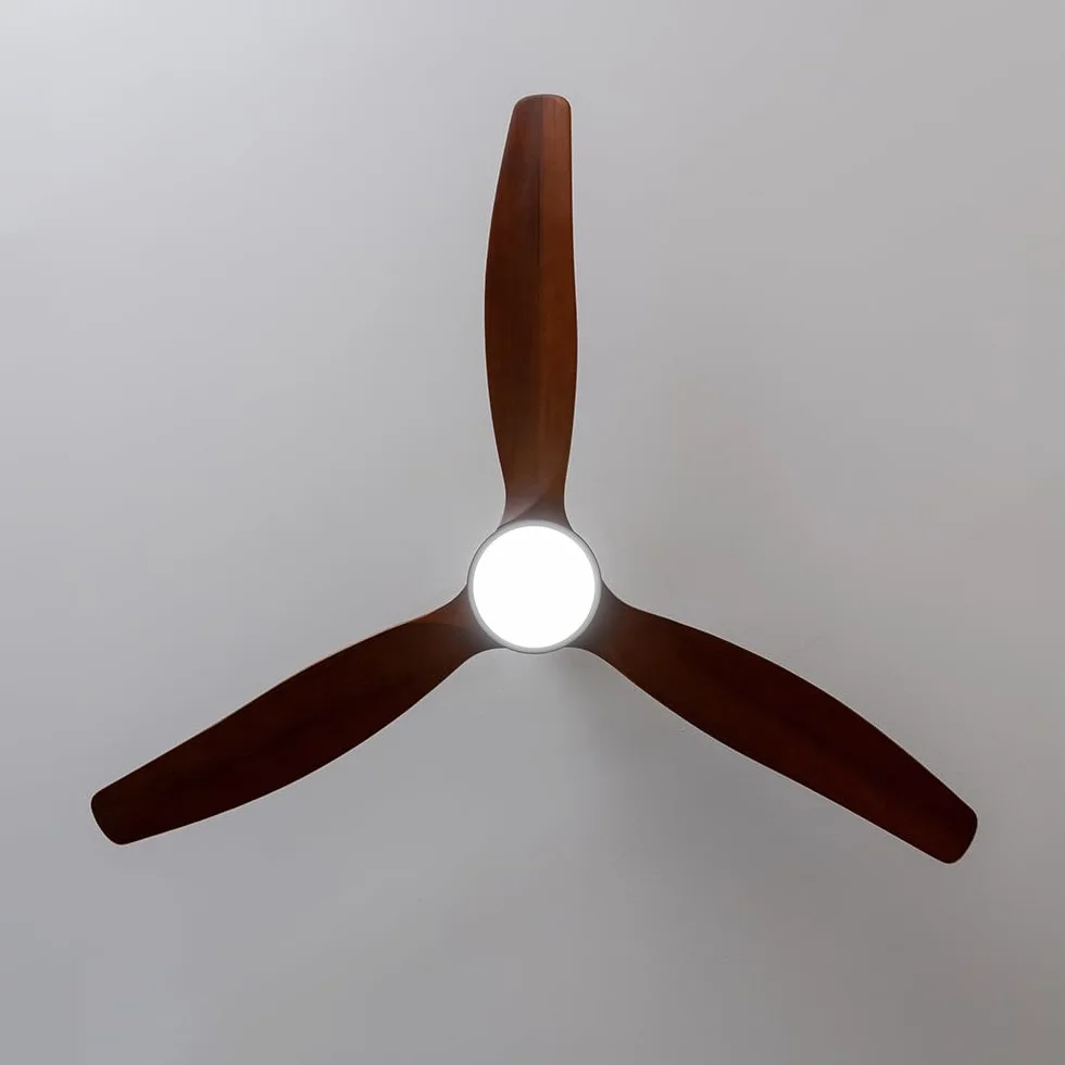 Cecotec - EnergySilence Aero 5275 DarkWood 40 W i 52" wentylator sufitowy, źródło światła, silnik prądu stałego, pilot, oświetlenie LED o podwójnej wysokości, timer, tryb zima-lato
