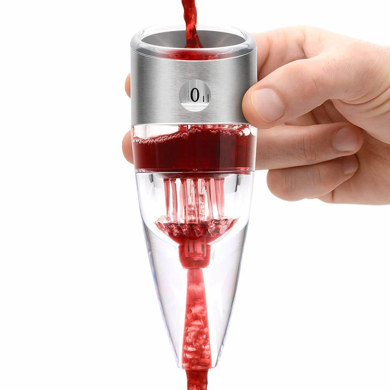 CKB Ltd® TWIST Regulowany aerator do wina - potrójny aerator do wina z sześcioma ustawieniami prędkości - Używany przez miłośników dobrego wina Eksperci Sommelierzy i restauracji na całym świecie