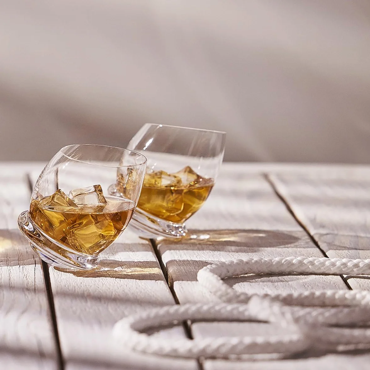 KROSNO Kieliszki do Wódki i Nalewek Roly-Poly, Komplet 6 x 40 ml | Szkło Kryształowe Bezołowiowe, bujająca forma, do nalewek, likierów i degustacji alkoholi, delikatne mycie ręczne