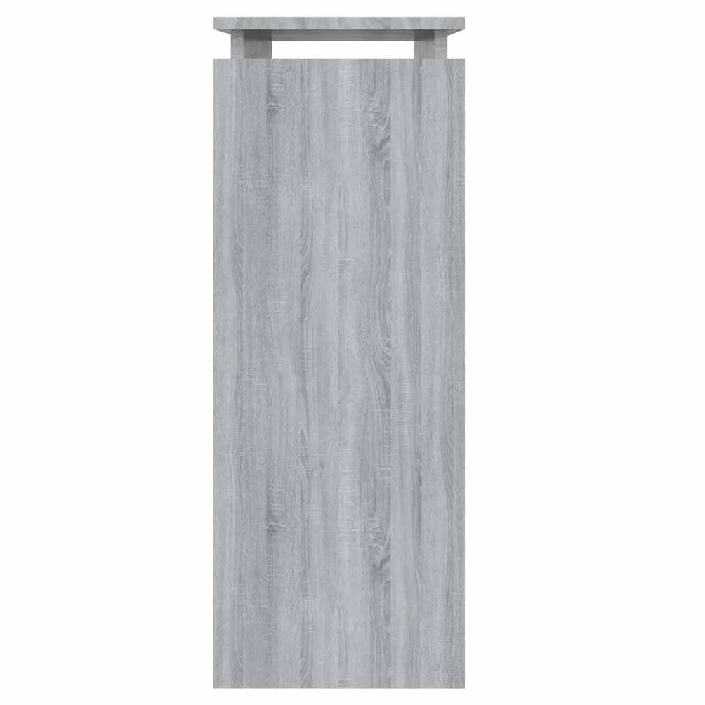 Sonoma stolik konsolowy, szary, 80 x 30 x 80 cm, z materiału drewnopochodnego, stolik pomocniczy do korytarza, biura, półka do dekoracji i porządku, z uchwytem ściennym zapobiegającym