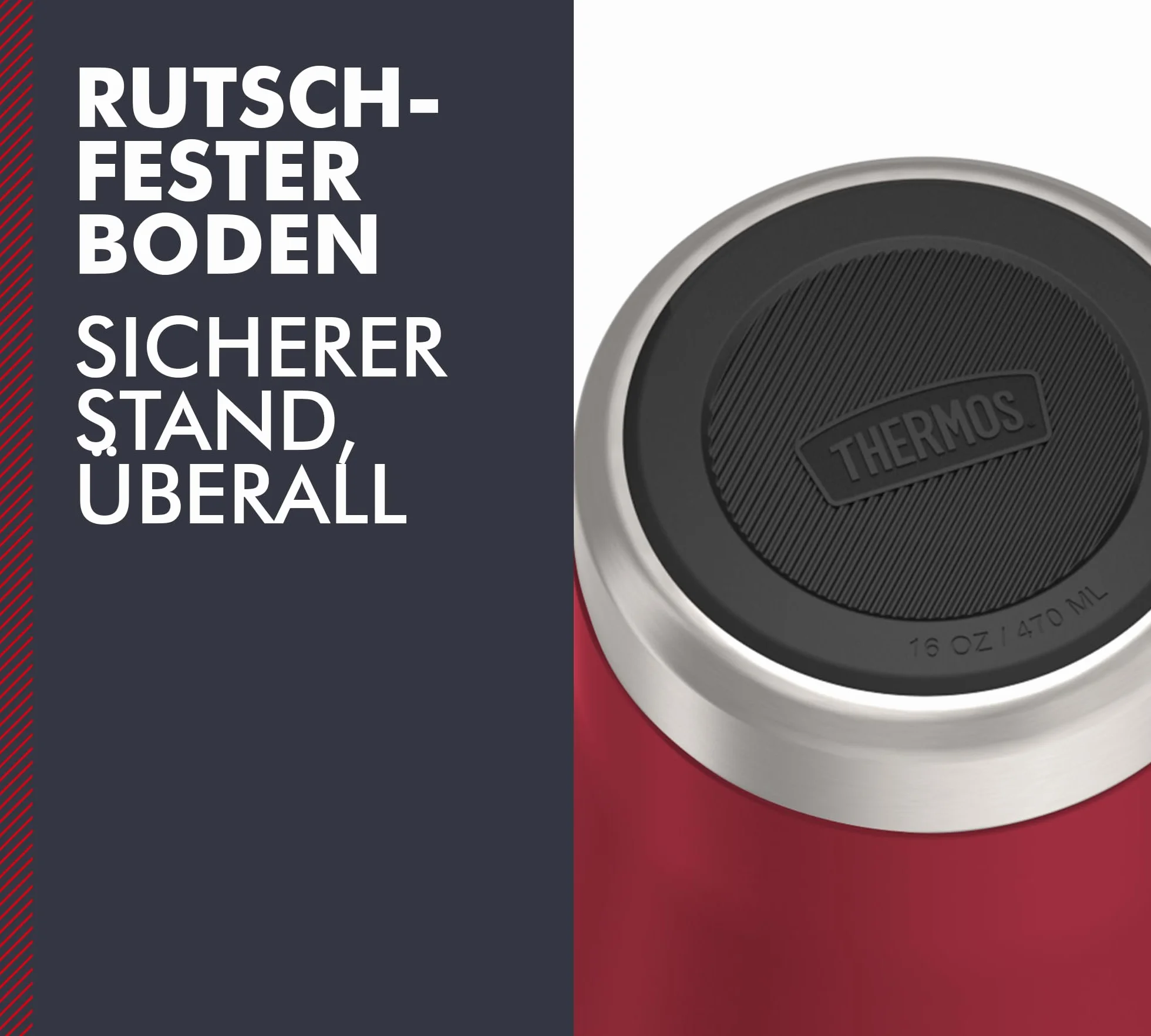 Thermos ICON MUG Kubek Termiczny 0,47 l, Czerwony/Jagodowy, Do Kawy Na Wynos, 7 h Gorący/22 h Zimny, Nadaje Się Do Mycia W Zmywarce, Absolutnie Szczelny