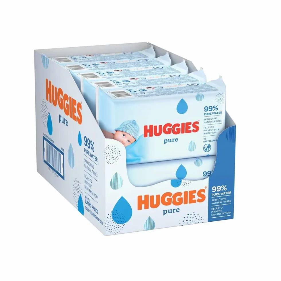 Huggies Baby Wet Pure Extra Care Chusteczki - 72 x 10 pudełek