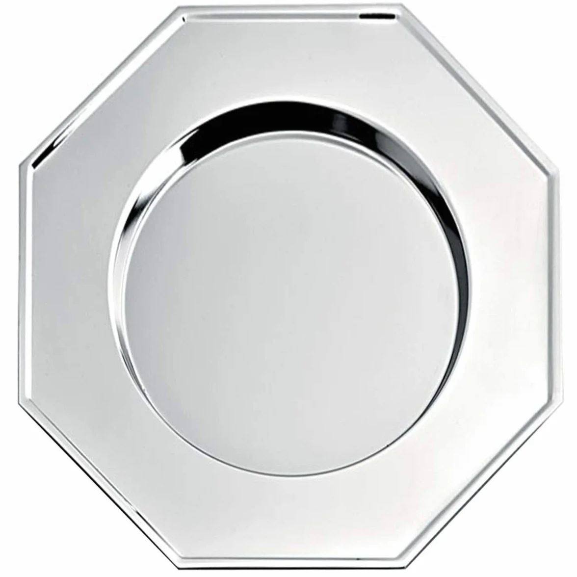 Talerz 30 cm ośmiokątny srebrny platerowany posrebrzany w jakości premium