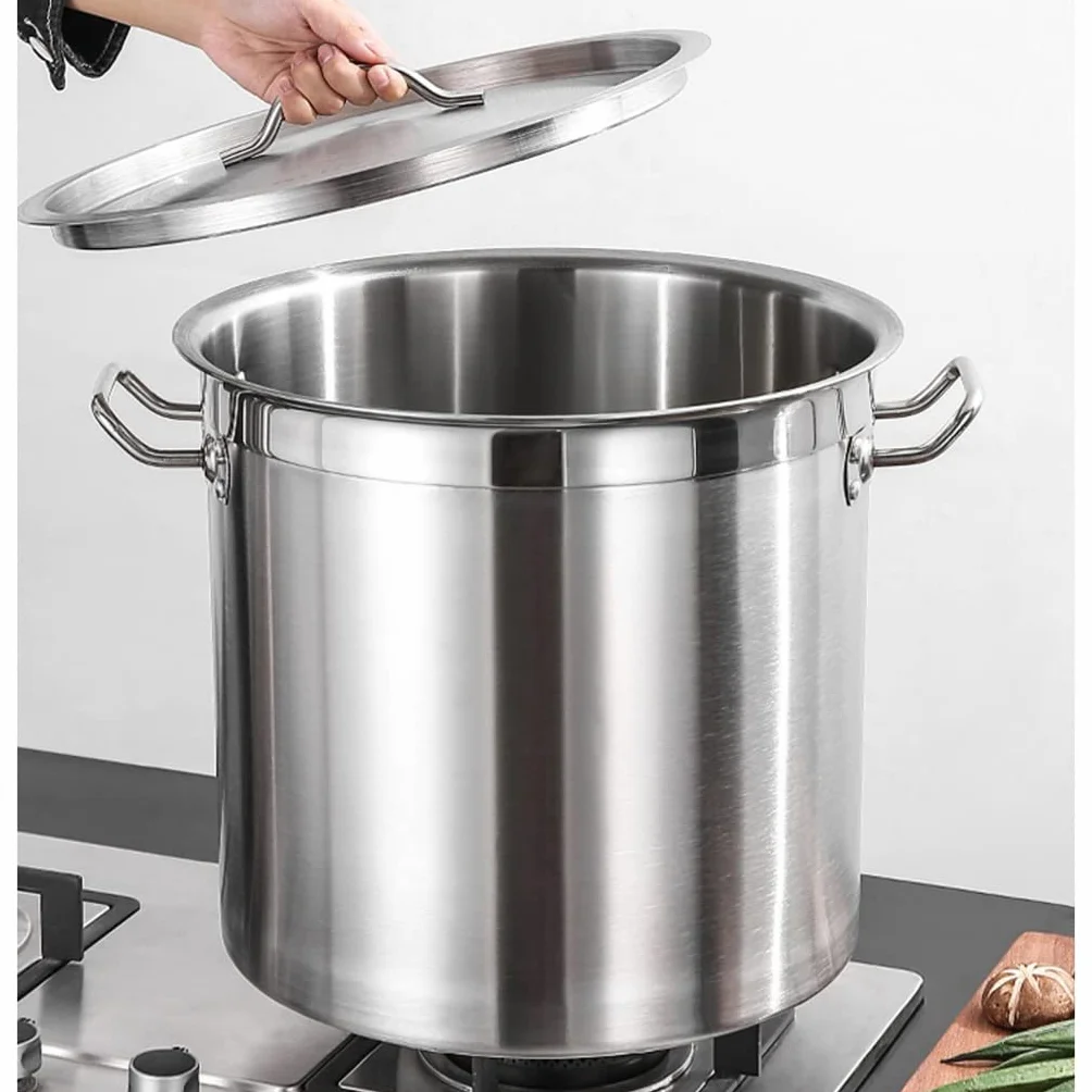 garnek do zupy ze stali nierdzewnej, 304 Stainless Steel - Large Professional Safe Suitable for All Stove(25cm*25cm(10L))