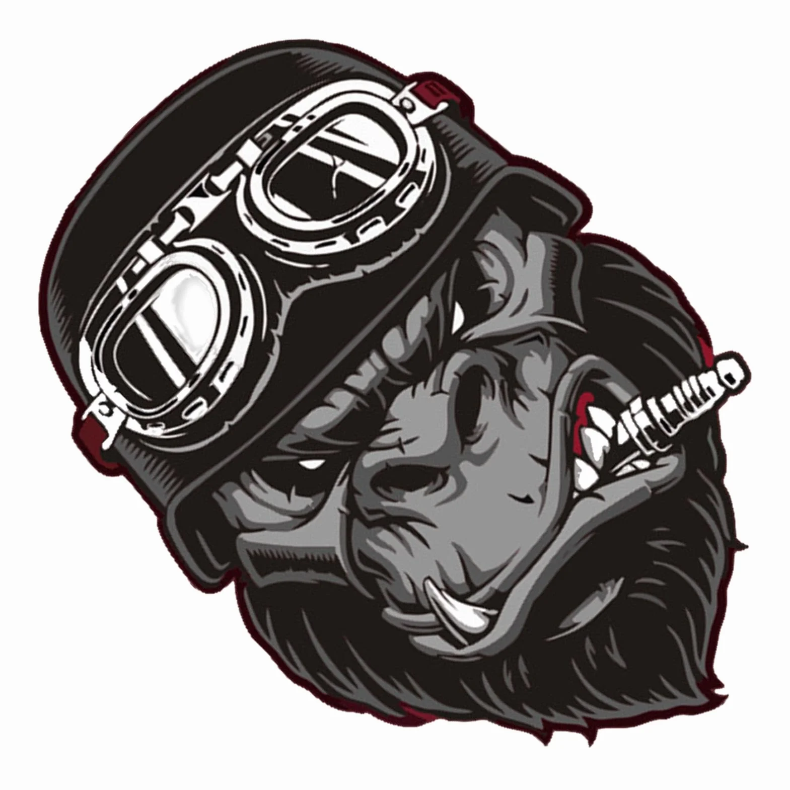 Zabawna naklejka z orangutanem, naklejka zderzak z orangutanem | Naklejka p?kni?ty zderzak Orangutana - Orangutan naklejka zderzak rycz?ca g?owa ma?py naklejki samochodowe samoprzylepna nakle