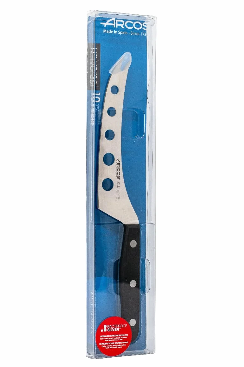 ARCOS Nożyce do sera 190 mm i ze stali Nitrum i ostrzem o długości 145 mm. Waga 161 g. Ergonomiczna rękojeść z POM. Seria Universal. Kolor czarny.
