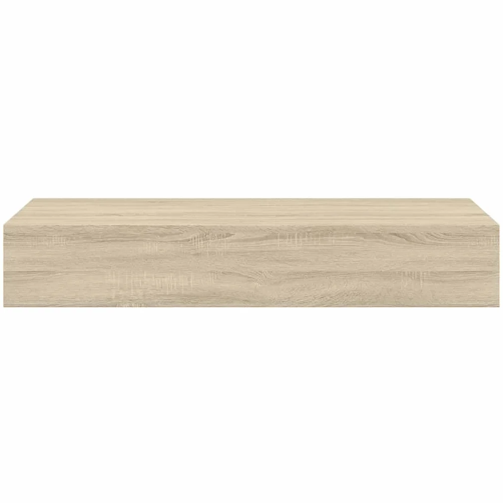 Regały ścienne z szufladami, 2 szt., wygląd dębu, 60 x 23,5 x 10 cm MDF, wiszące półki do montażu na ścianie, uniwersalna półka do salonu