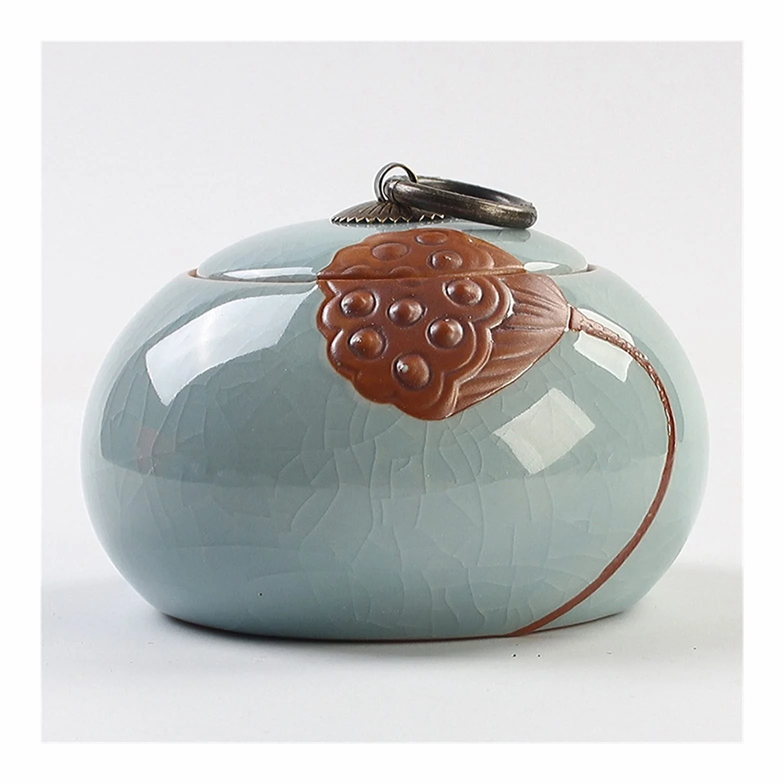 Cyna na herbatę Ceramiczny pojemnik na herbatę Teaware Czarna herbata Pu'er Zielona herbata Ice Cracked Glazura Przechowywanie herbaty Pojemnik na herbatę Pojemnik na herbatę Puszki na