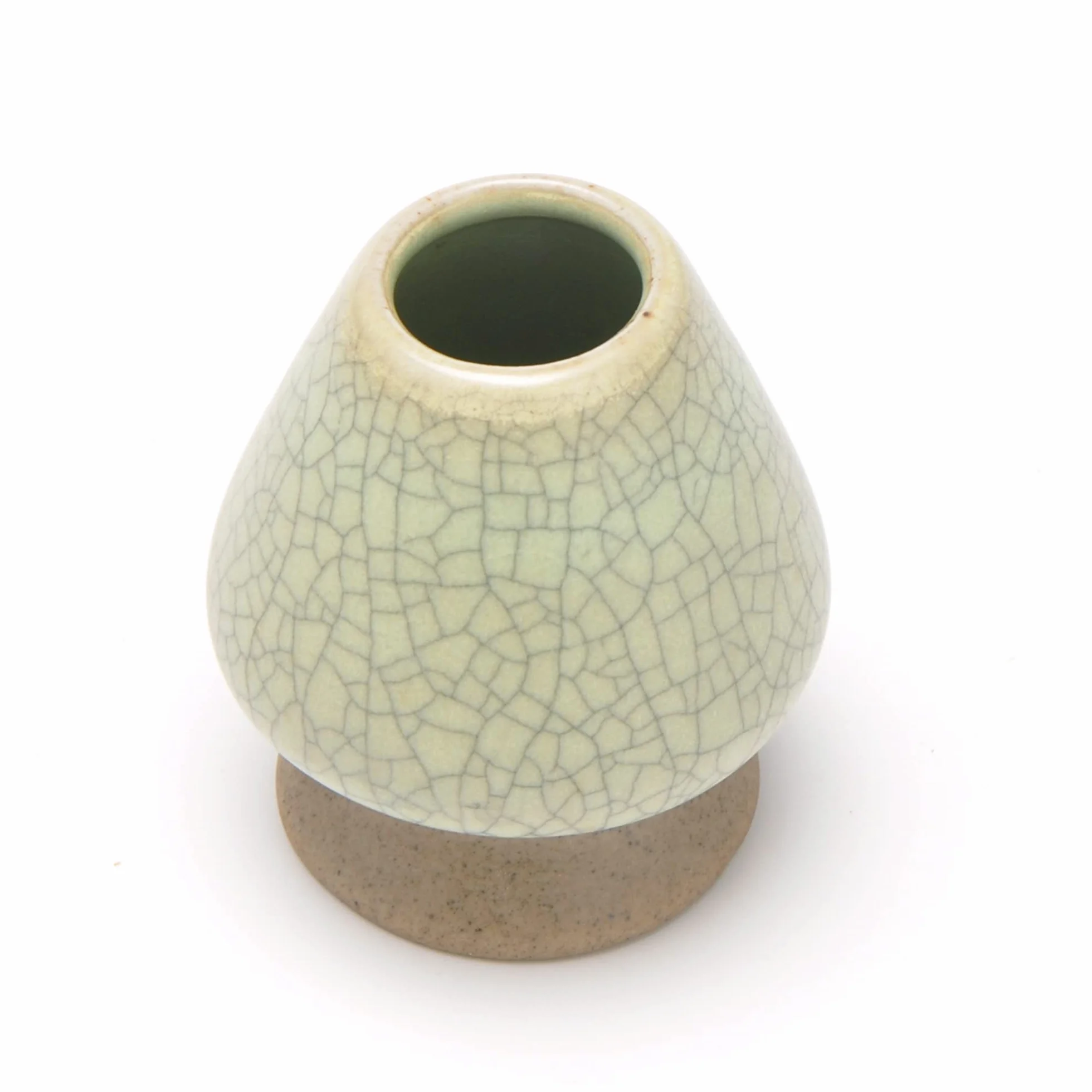 TEANAGOO Chawan Miseczka do herbaty Matcha i podstawka do trzepaczki Matcha, uchwyt Chasen, MB-6, 510 ML, matowy jasnozielony z czarnym szwem, 2 szt./opak.