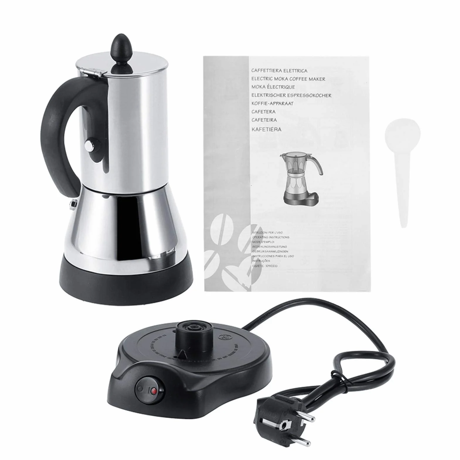 Elektryczny dzbanek do espressoekspres 300 ml, z stali nierdzewnej, wtyczka UE 220 V