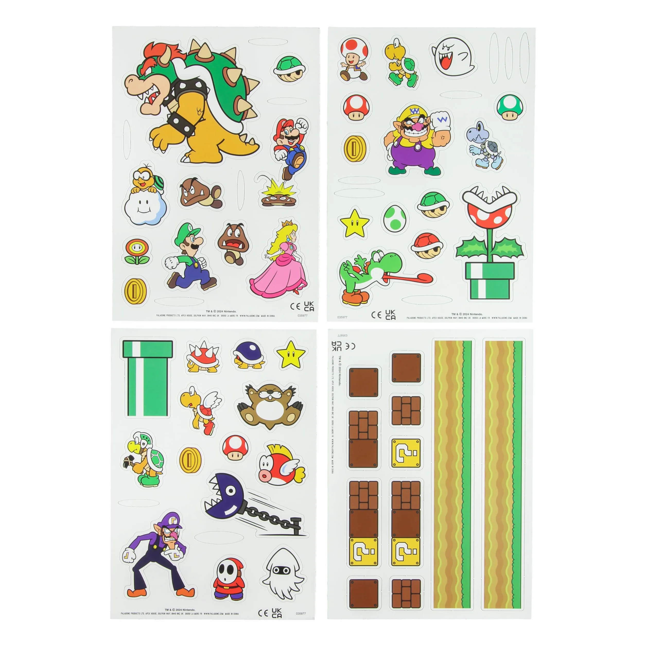 Oficjalne licencjonowane magnesy na lodówkę Super Mario Bros firmy Paladone, 63 kultowe postacie z Mario, zestaw magnetyczny, retro, do gier, dekoracja na tablice, lodówkę i szafkę