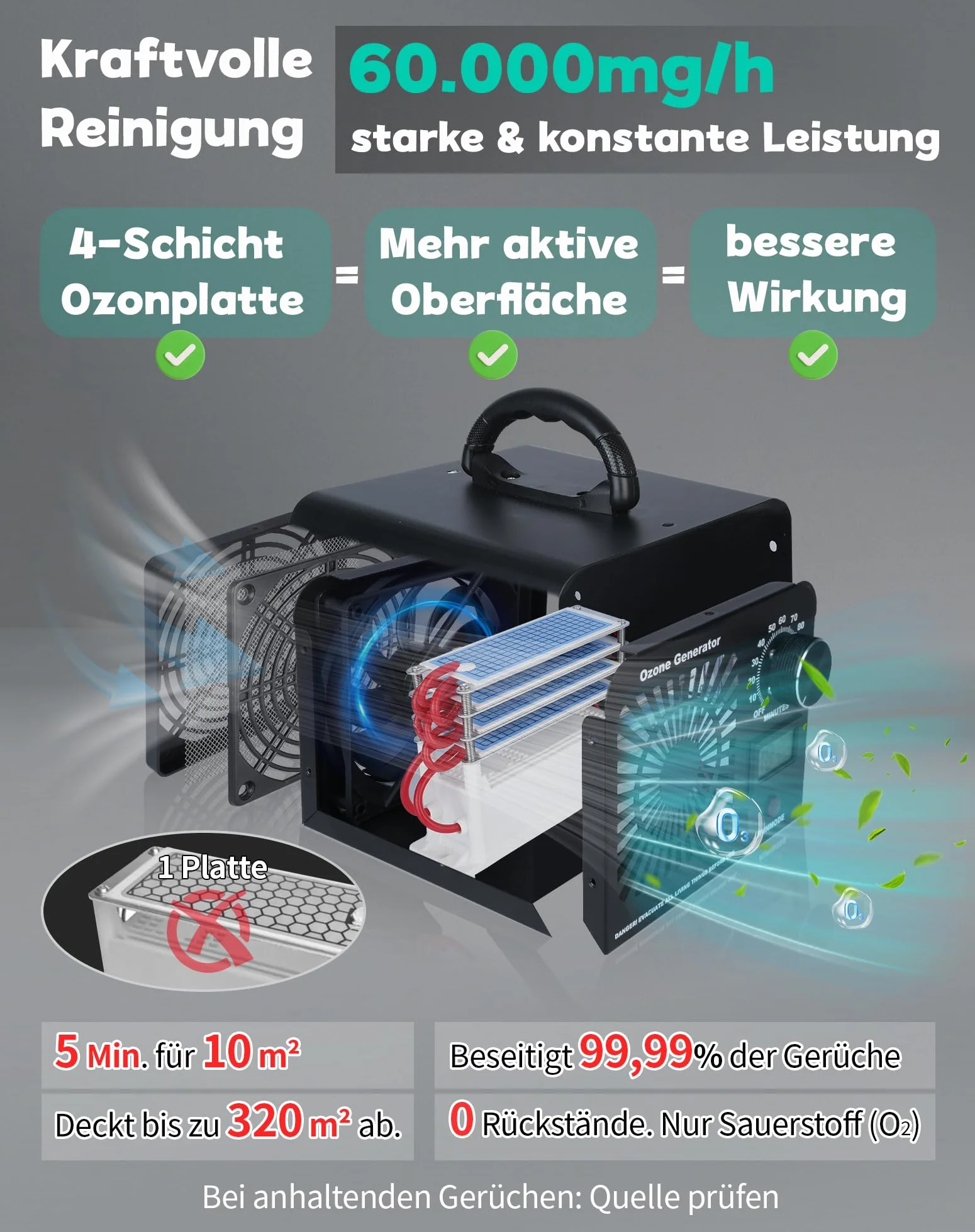 Generator ozonu O3 Ozon oczyszczacz powietrza