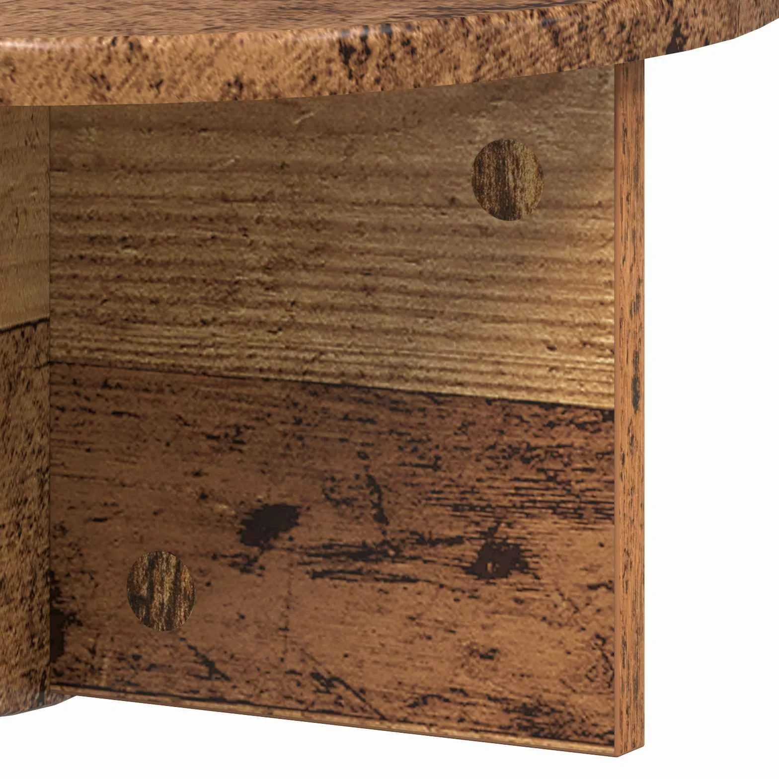 Regał ścienny o wyglądzie starego drewna, wiszący, 38 x 19 x 19 cm, materiał drewnopochodny, do salonu, sypialni, biura, uniwersalny, nie zajmuje dużo miejsca