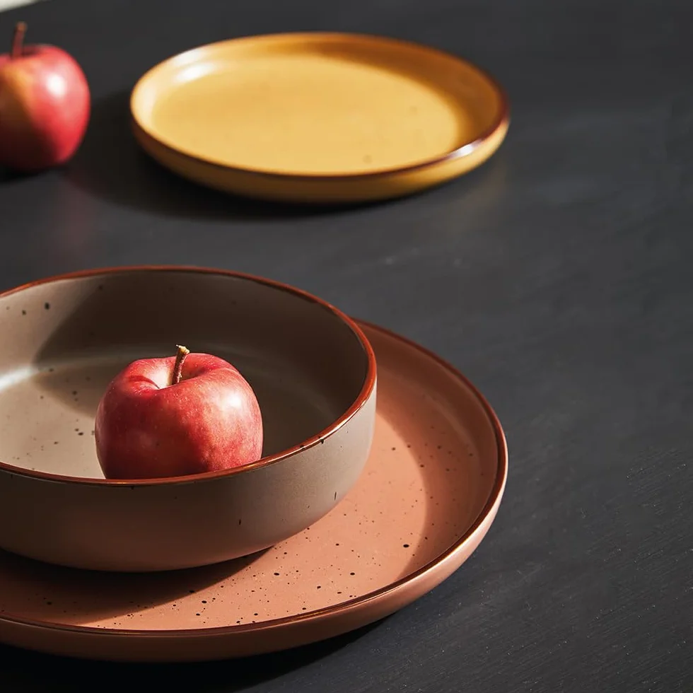 Tognana Brugia żółty ochra 18-częściowy zestaw naczyń dla 6 osób, Stoneware, żółta ochra