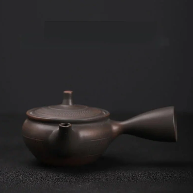 Fioletowy ceramiczny czajniczek Kung Fu mały czajniczek Pu'er sprzęt do robienia herbaty wielofunkcyjny chiński zaparzacz do herbaty