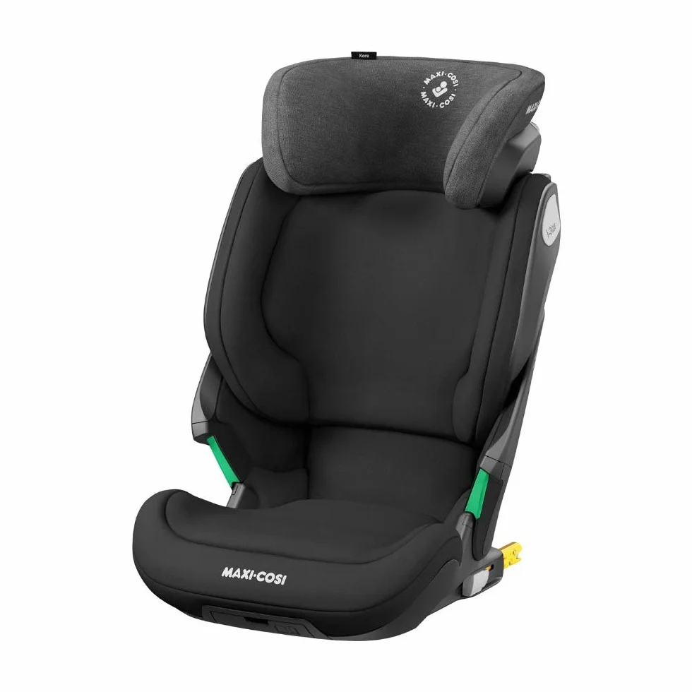 Maxi-Cosi Kore i-Size Fotelik samochodowy, 3,5–12 lat, 100–150 cm, ISOFIX Fotelik dla dziecka, Regulacja wysokości/szerokości, System ochrony bocznej Plus, Szybkie i łatwe zapięcie, Authentic Black