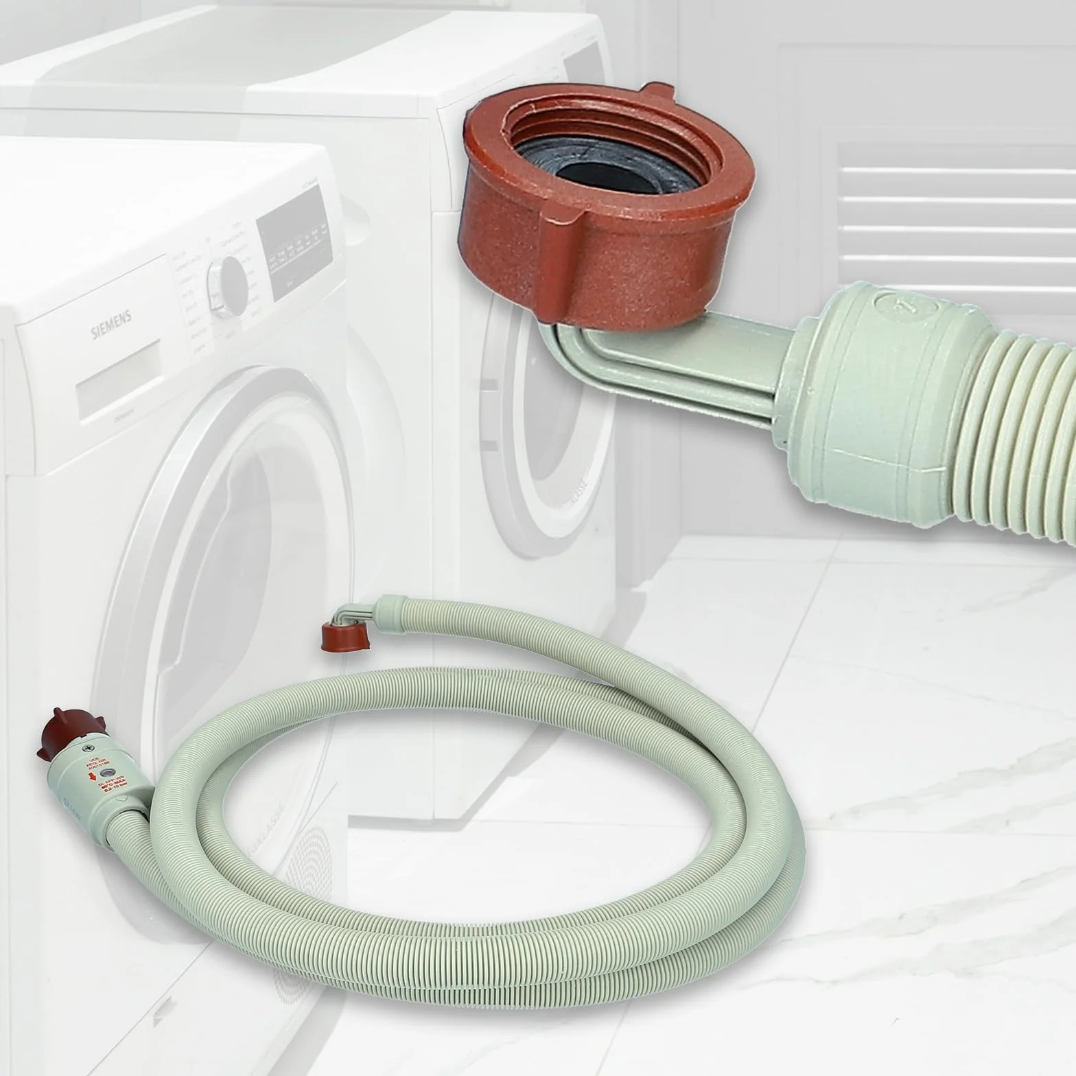 LUTH Premium Profi Parts Aquastop wąż do pralki, wąż dopływowy 1,5 m, 90 °C, przyłącze 3/4", zawór bezpieczeństwa do pralki, zmywarki