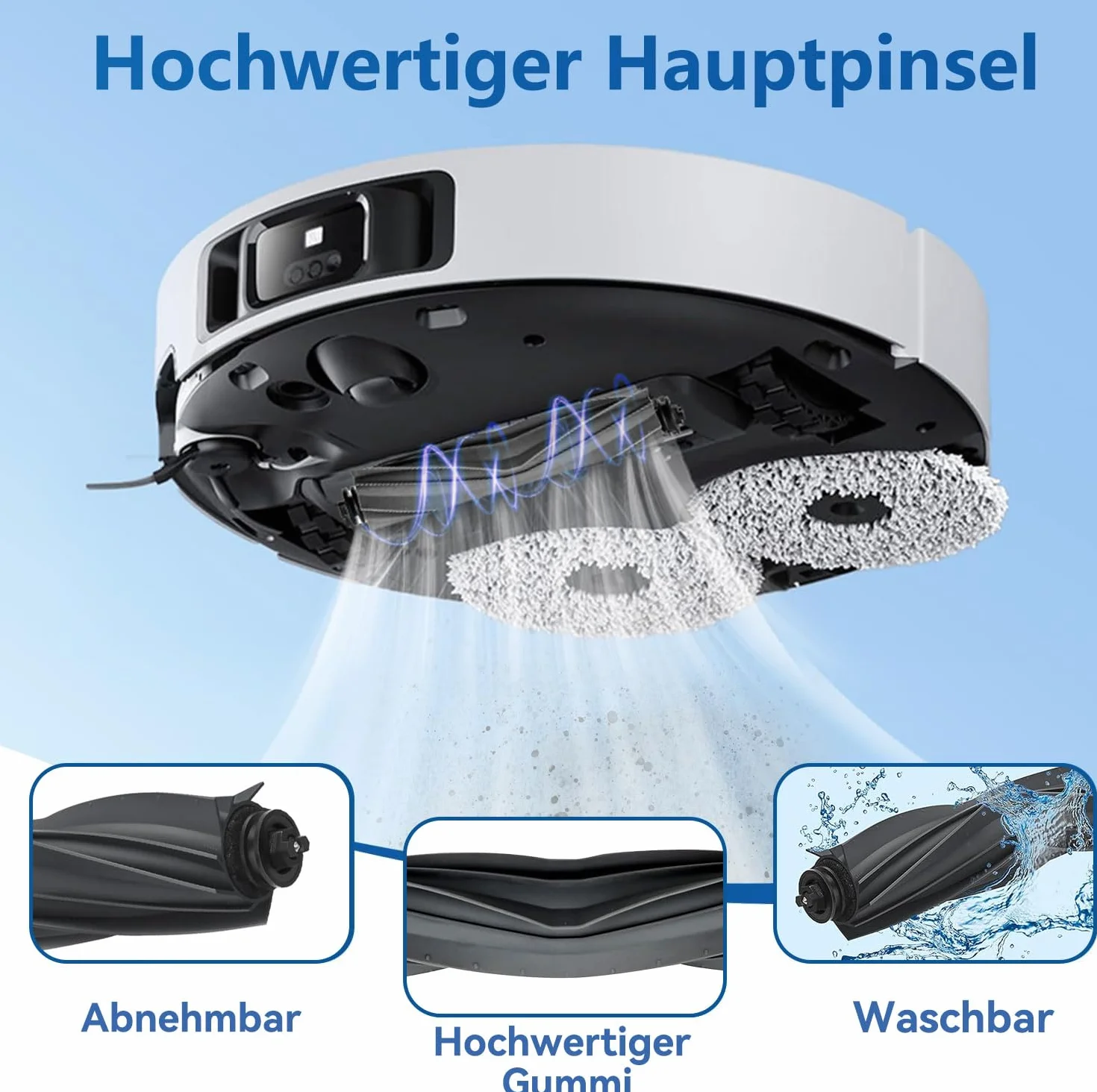 20 sztuk akcesoriów do Dreame L10s Pro Ultra Heat/L10s Ultra Gen 2/X30 Ultra/Mova E30 Ultra – 1 szczotka główna, 6 worków do kurzu, 6 ściereczek, 2 filtry HEPA, 4 szczotki boczne i 1 szczotka do