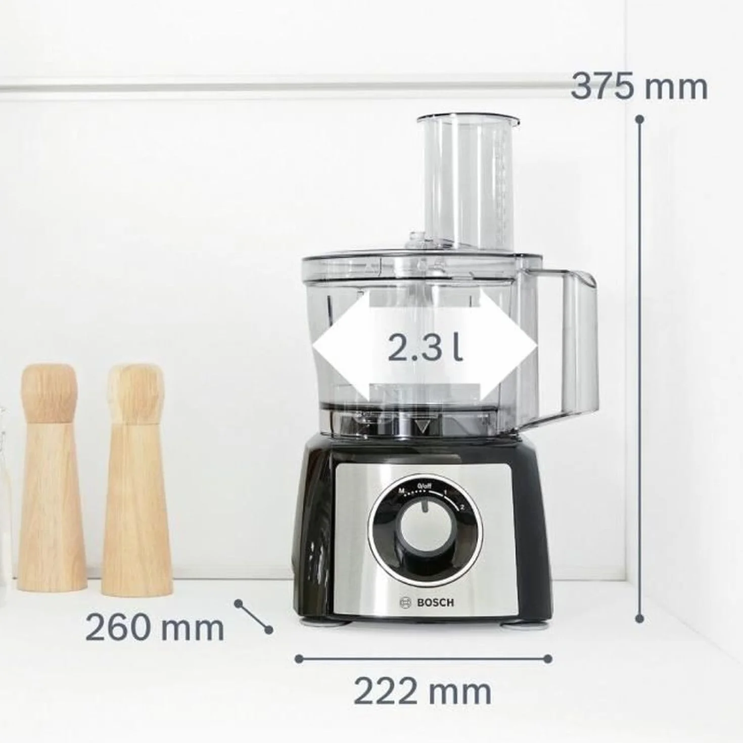 Bosch Kompaktowy Robot kuchenny MultiTalent 3 BMCM3501M, 800 W, 50 funkcji, zestaw tarcz i akcesoriów