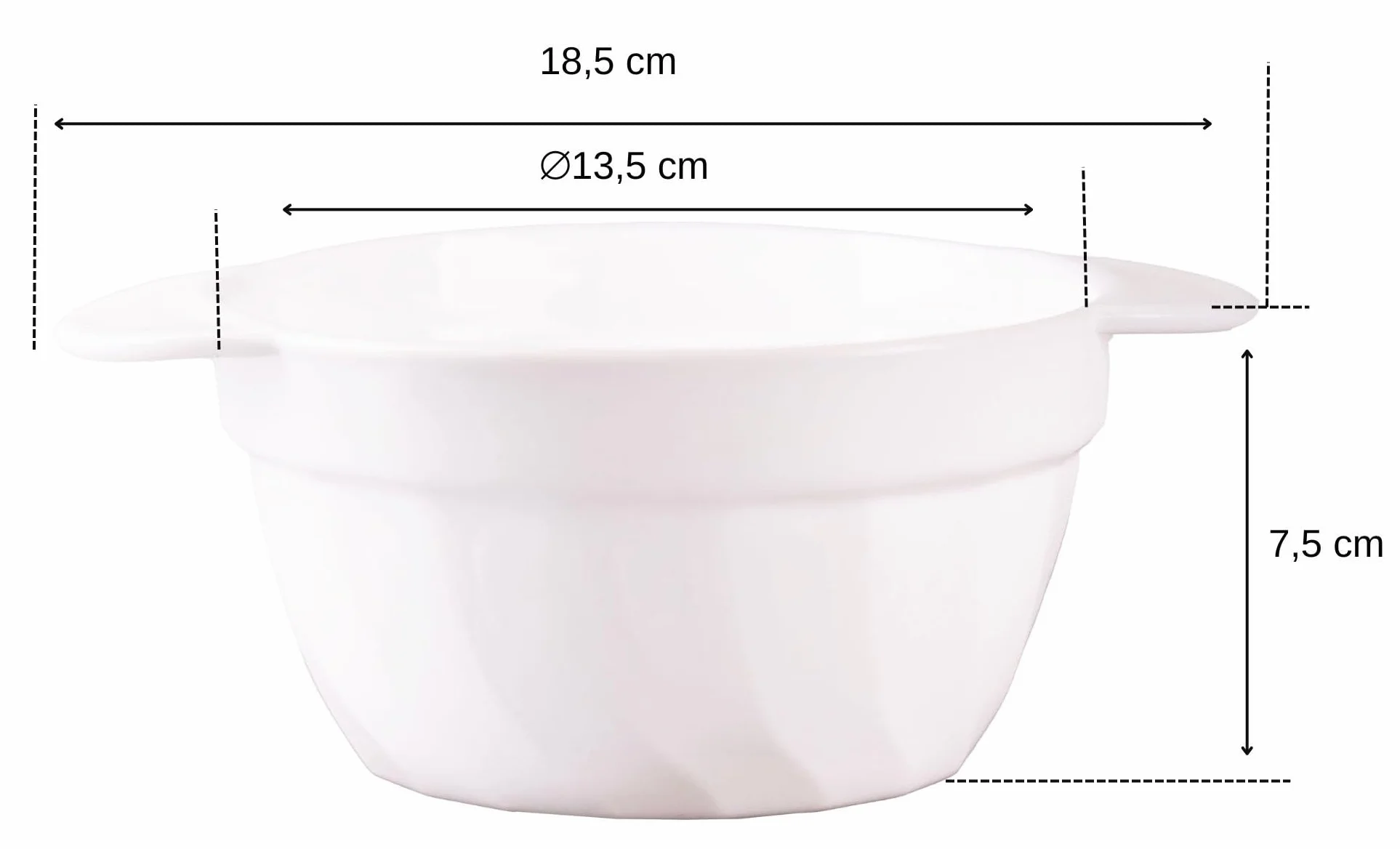 OMAGO® Bulionówka biała 650 ml, zestaw 6 sztuk, małe miseczki i salaterki do zup, owsianki i owoców, elegancka zastawa stołowa