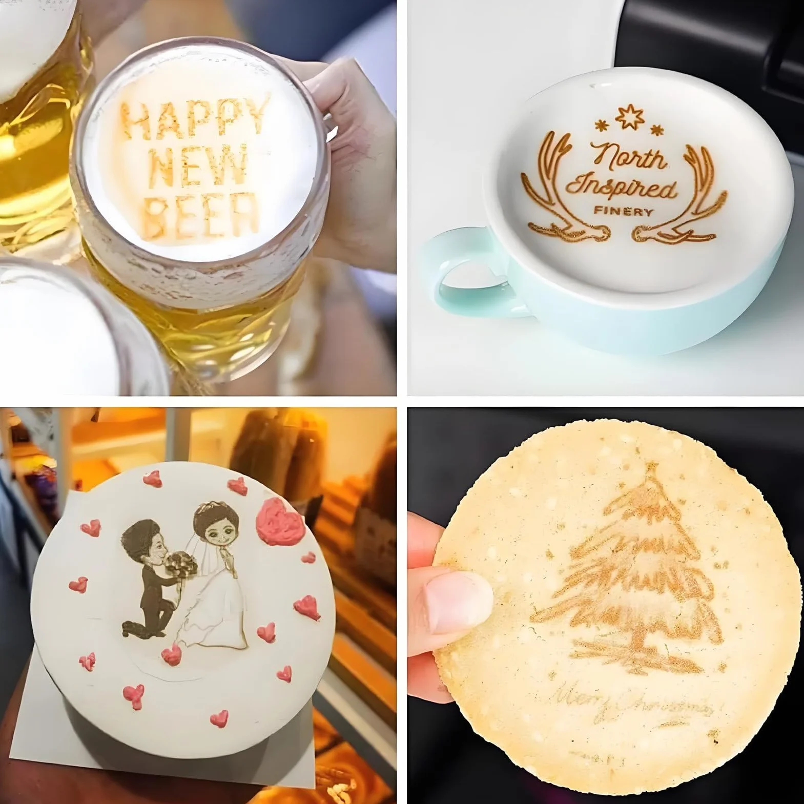 Ekspres Do Kawy Latte,Drukarka Do Latte Art 3D,Automatyczna Drukarka Do Zdjęć Jedzenia,Kolorowy Druk Wi-Fi,Ekran Dotykowy,Do Kawiarni,Cukierni,Cukierni Z Deserami,Herbatą Mleczną I Cukierni Black