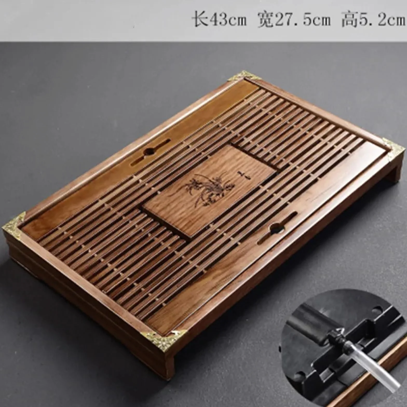 Bambusowy zestaw tacek na herbatę melaminowy stolik do herbaty na chińską ceremonię pu'er przechowywanie wody i akcesoria elegancki bambusowy design idealny dla miłośników herbaty i kolekcjonerów