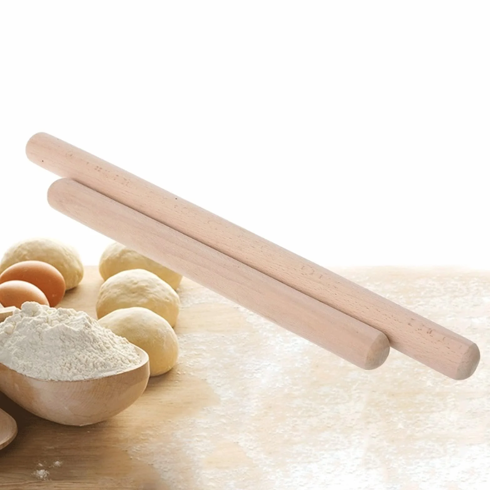 Wałek do ciasta, Naturalne drewniane wałki do ciasta, dekorowanie, narzędzia pieczenia, kuchenne w kolorze drewna, wałkowanie