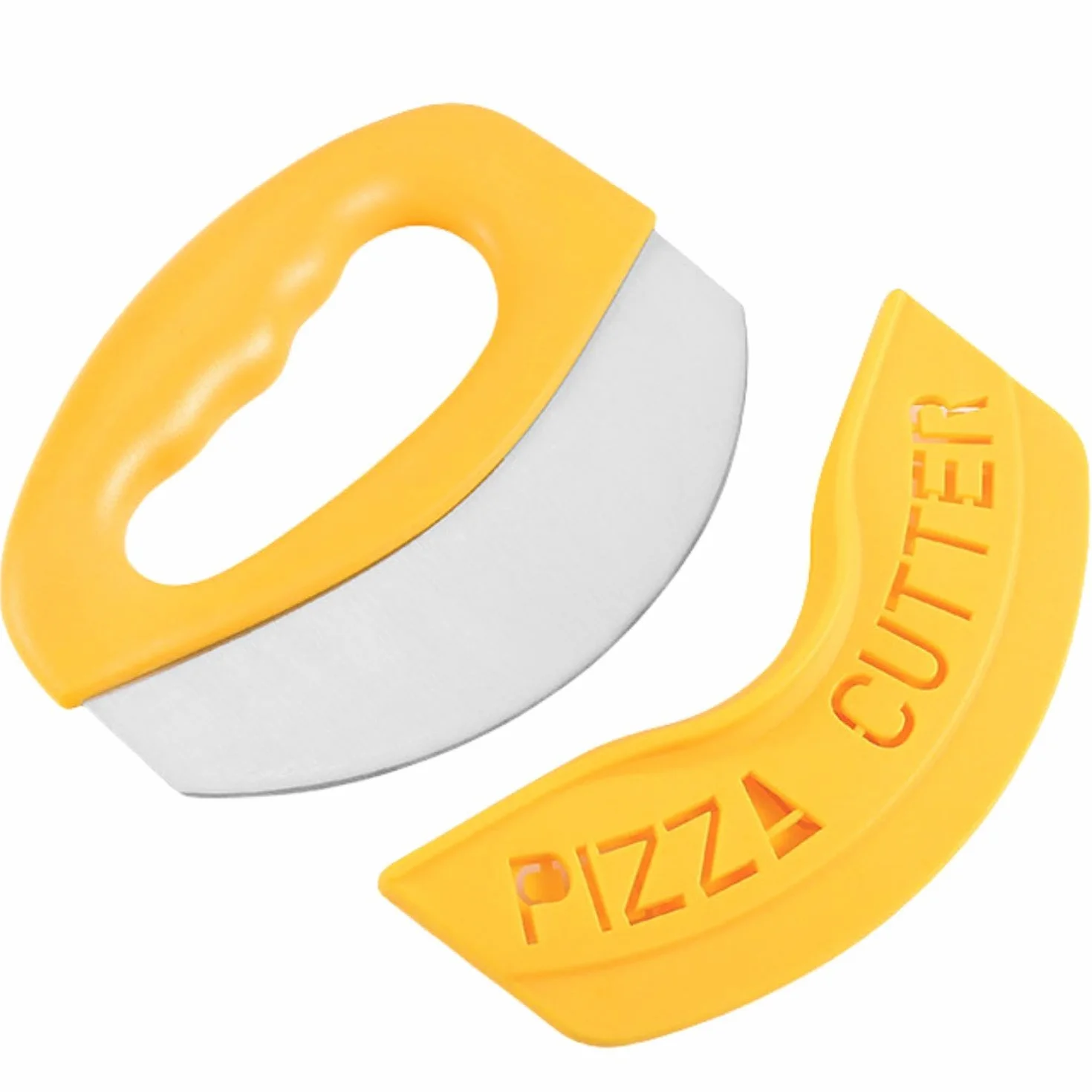 Profesjonalna krajalnica do pizzya ze stali nierdzewnej z pokrywką i kartą do ciasta, nóż do pizzya, akcesoria kuchenne (pomarańczowy)