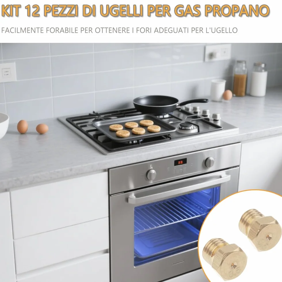 Calor Propan Zestaw dysz do gazu metanu 12 sztuk 0,5-1,1 mm konwersja propan