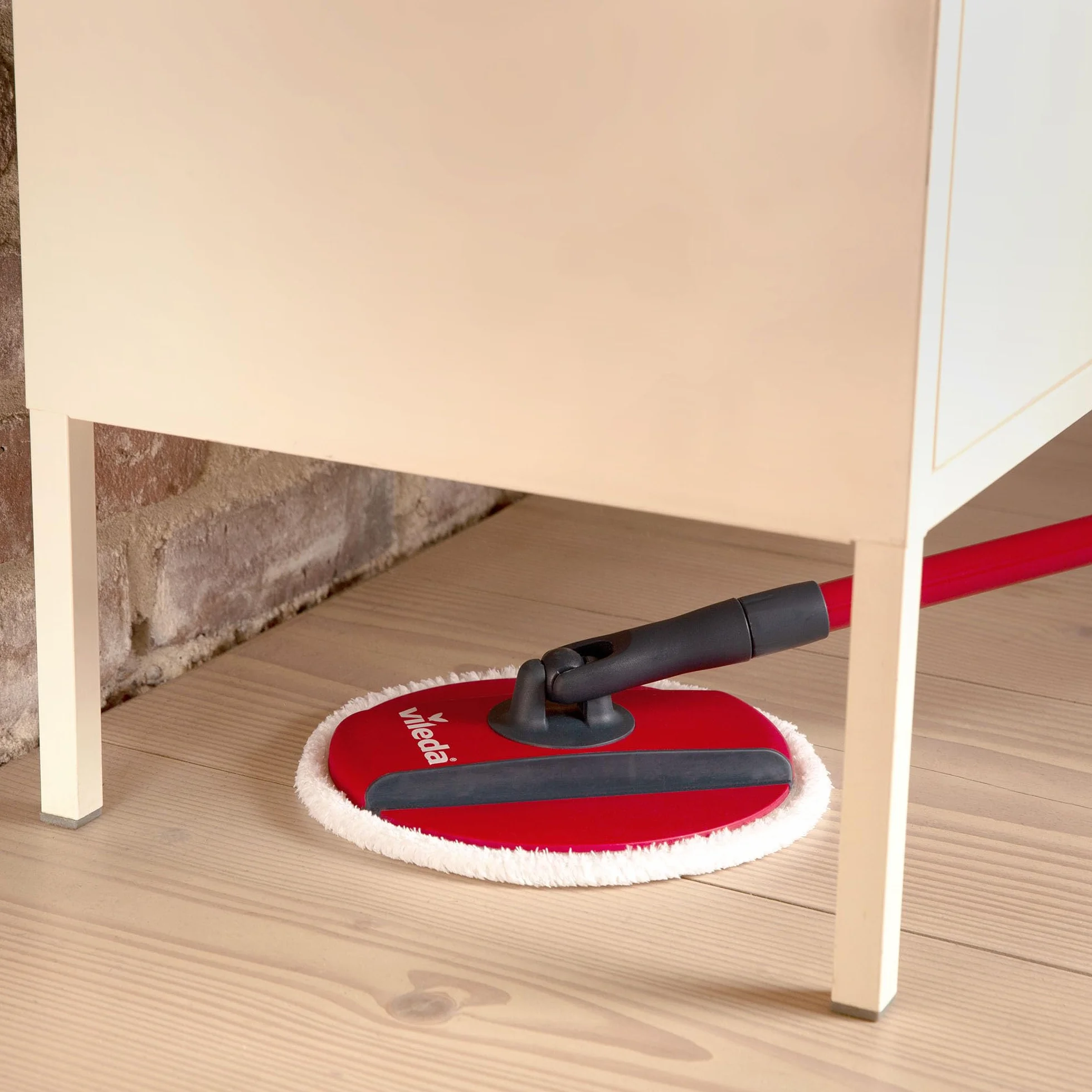Vileda Spin & Clean Zestaw Mop i Wiadro 10 l Czarny Czerwony