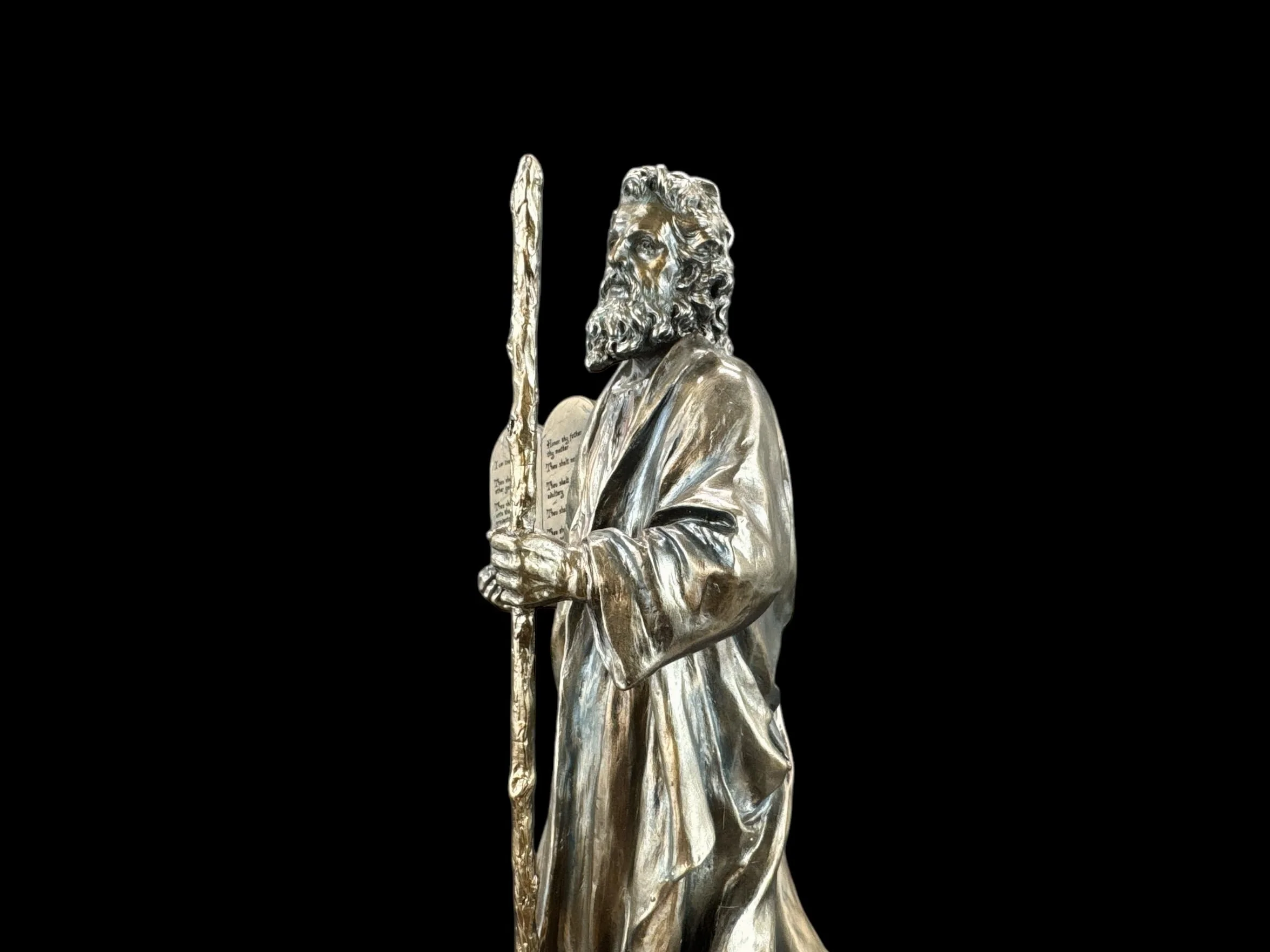 57 SPECIAL REPLICAS Rzeźba dekoracyjna figurka - Mojżesz z tablicą ofert - figurka jako prezent do salonu, dekoracja
