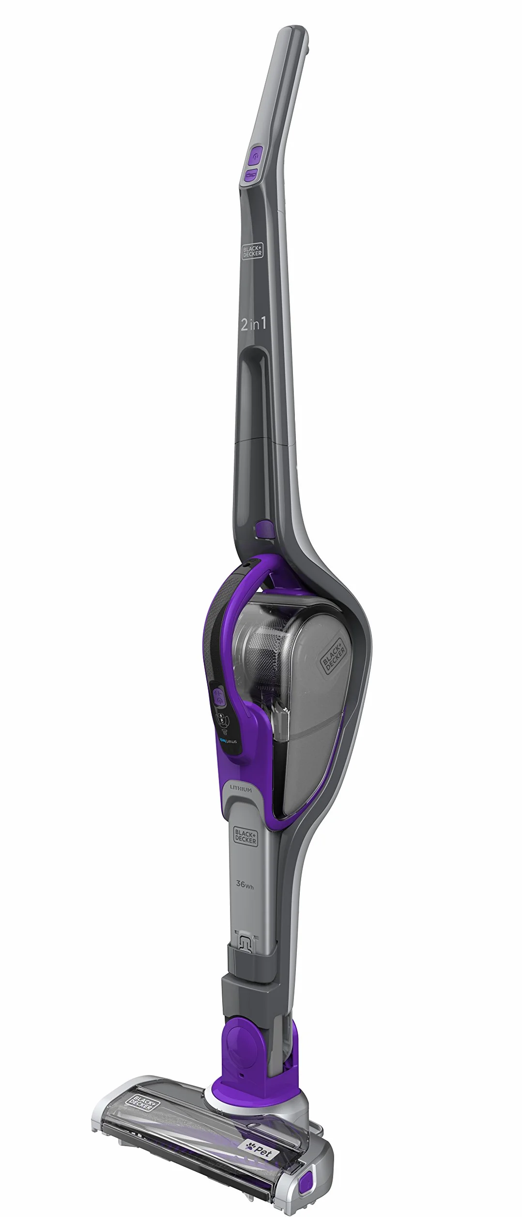 SVJ520BFSP-QW - Aspirador 2en1 18V 2Ah con tecnología SMART TECH™. Zawiera cepillo para mascotas y filtro con aroma de algodón. Podstawa ładunku. Se mantiene de pie. Boquilla rozszerzalny y cepillo